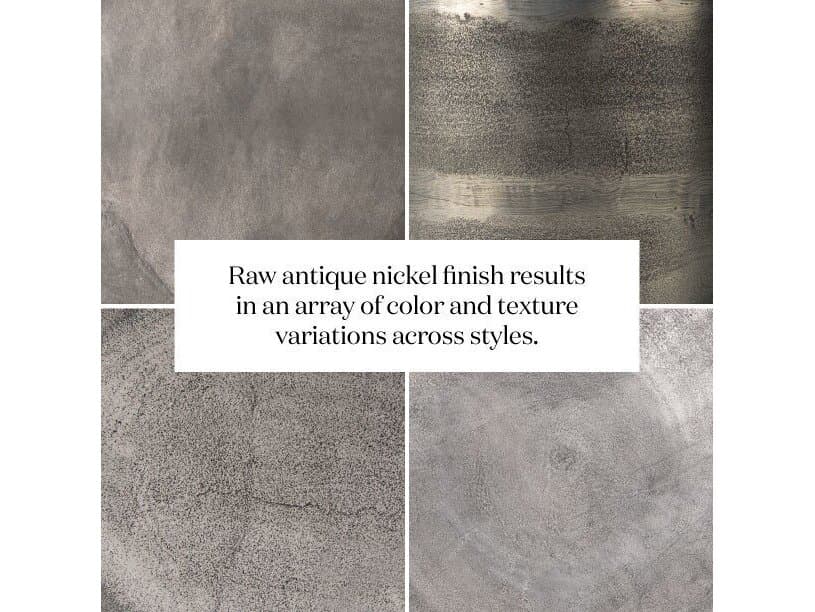 Four Hands Marlow Raw Antique Nickel Round Metal Bar Table