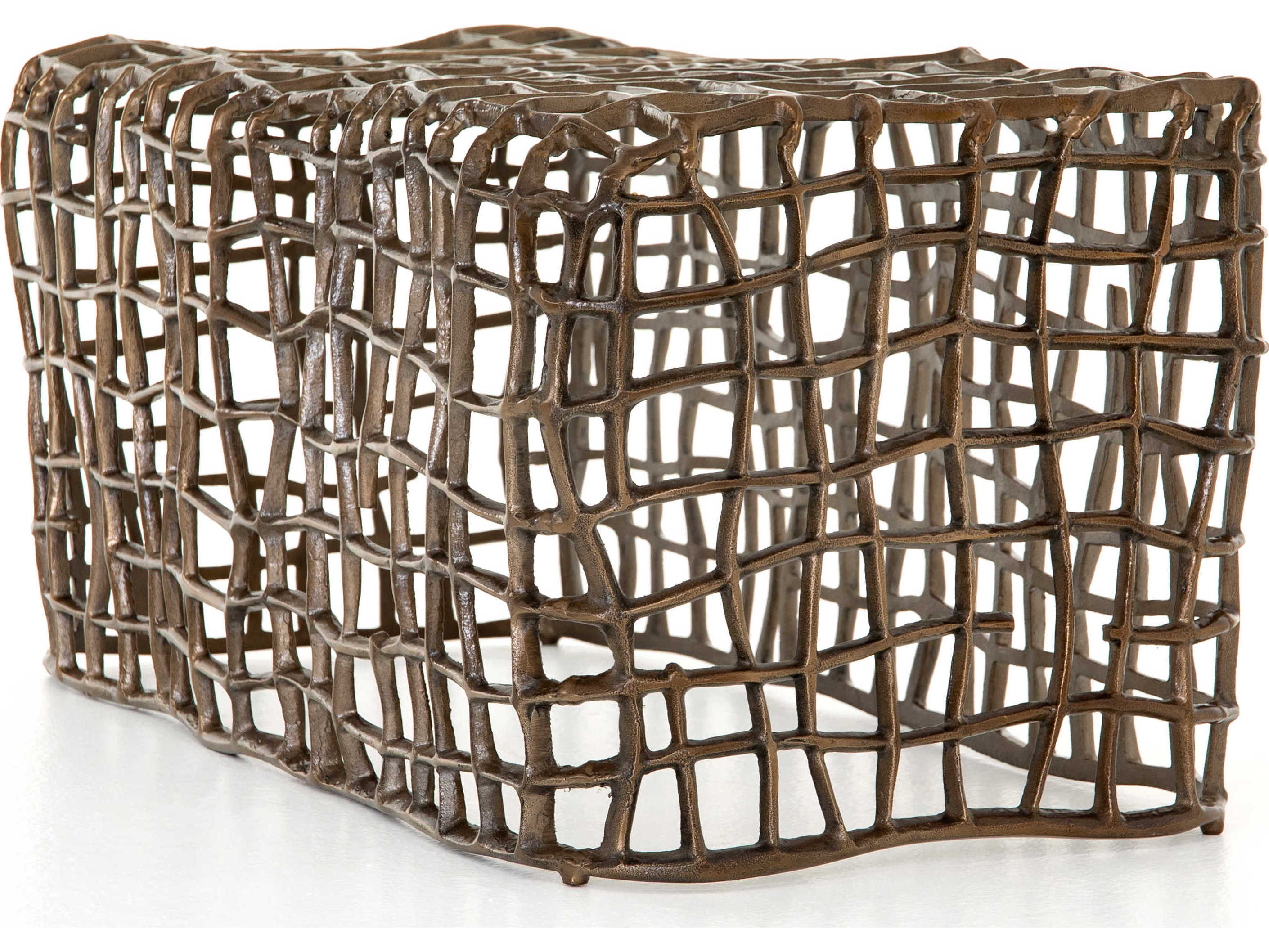 Four Hands Marlow Aged Bronze Accent Bench