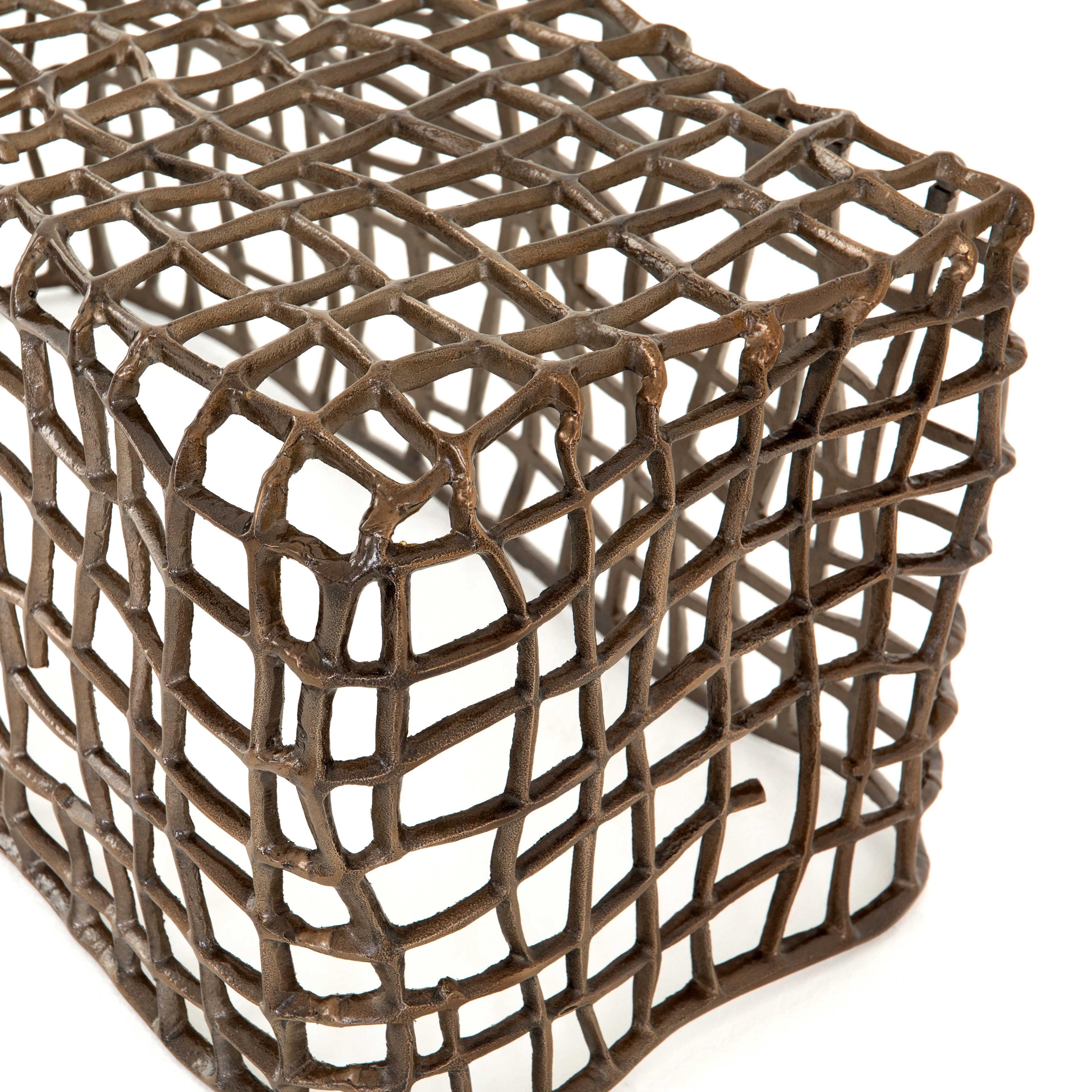 Four Hands Marlow Aged Bronze Accent Bench