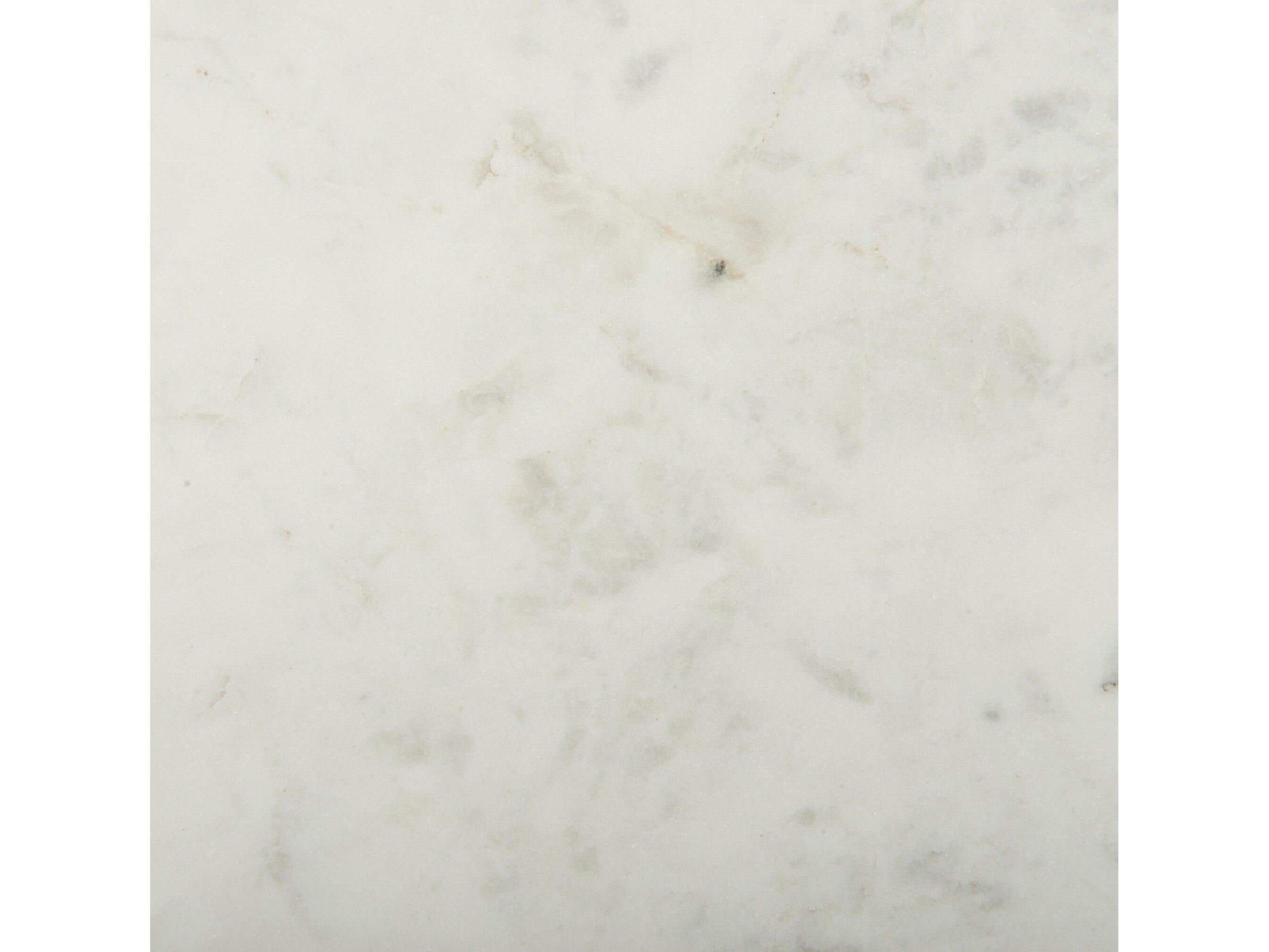 Four Hands Marlow Felix Rectangular Antique Brass Polished White Marble Console Table