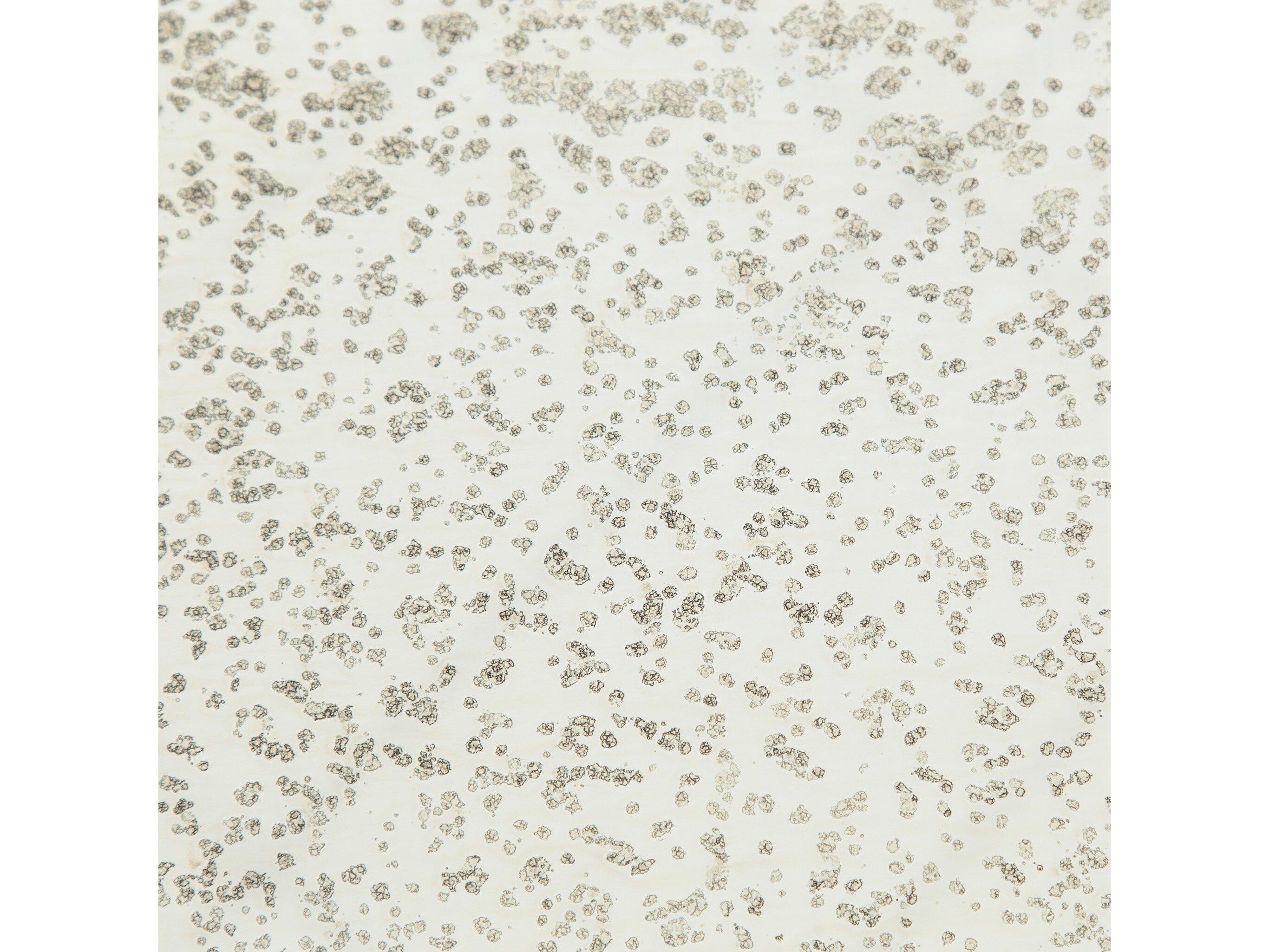 Four Hands Marlow Round Brushed Bronze Ash Glass End Table