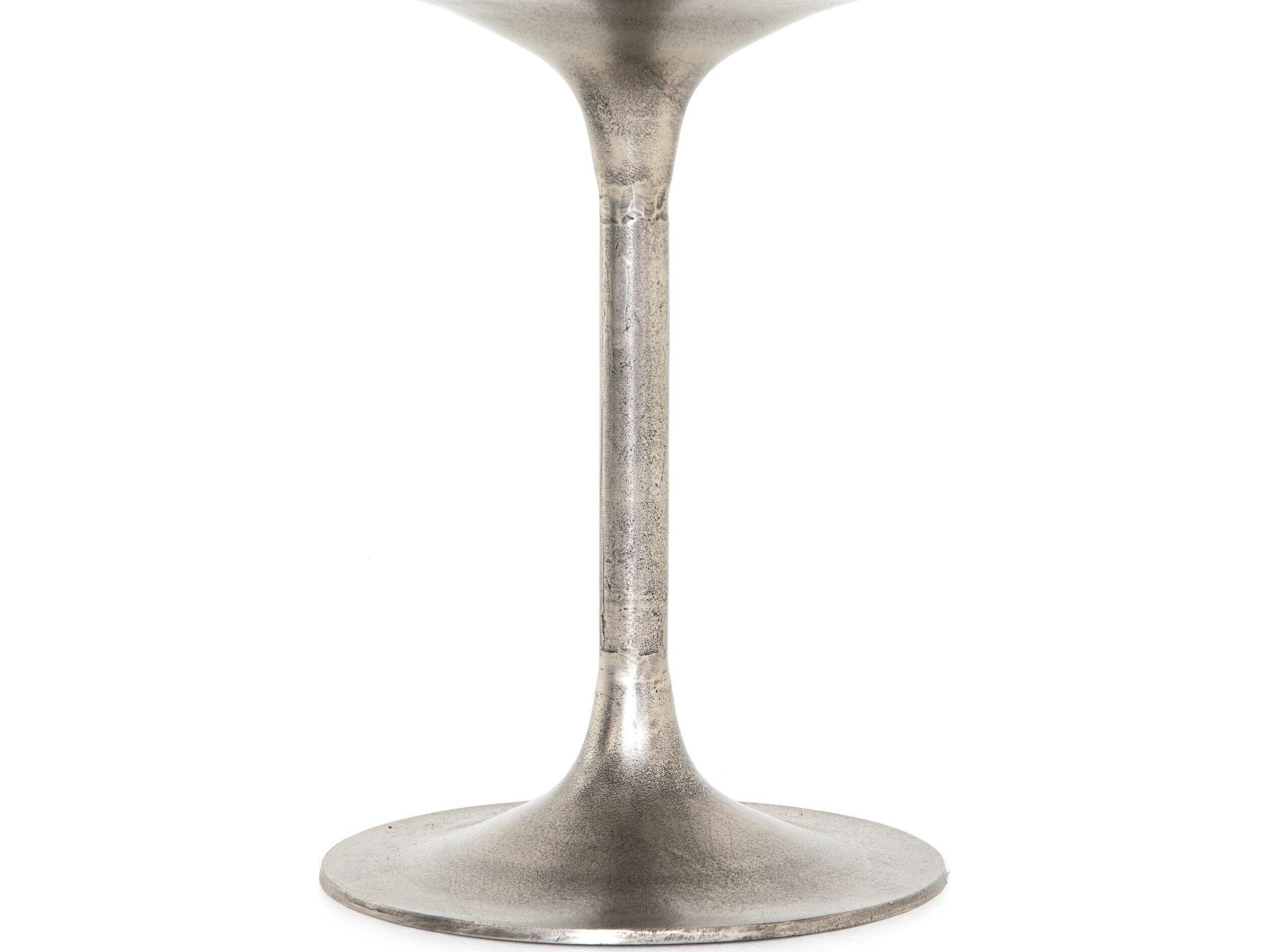 Four Hands Marlow Simone Round Metal Raw Antique Nickel Dining Table