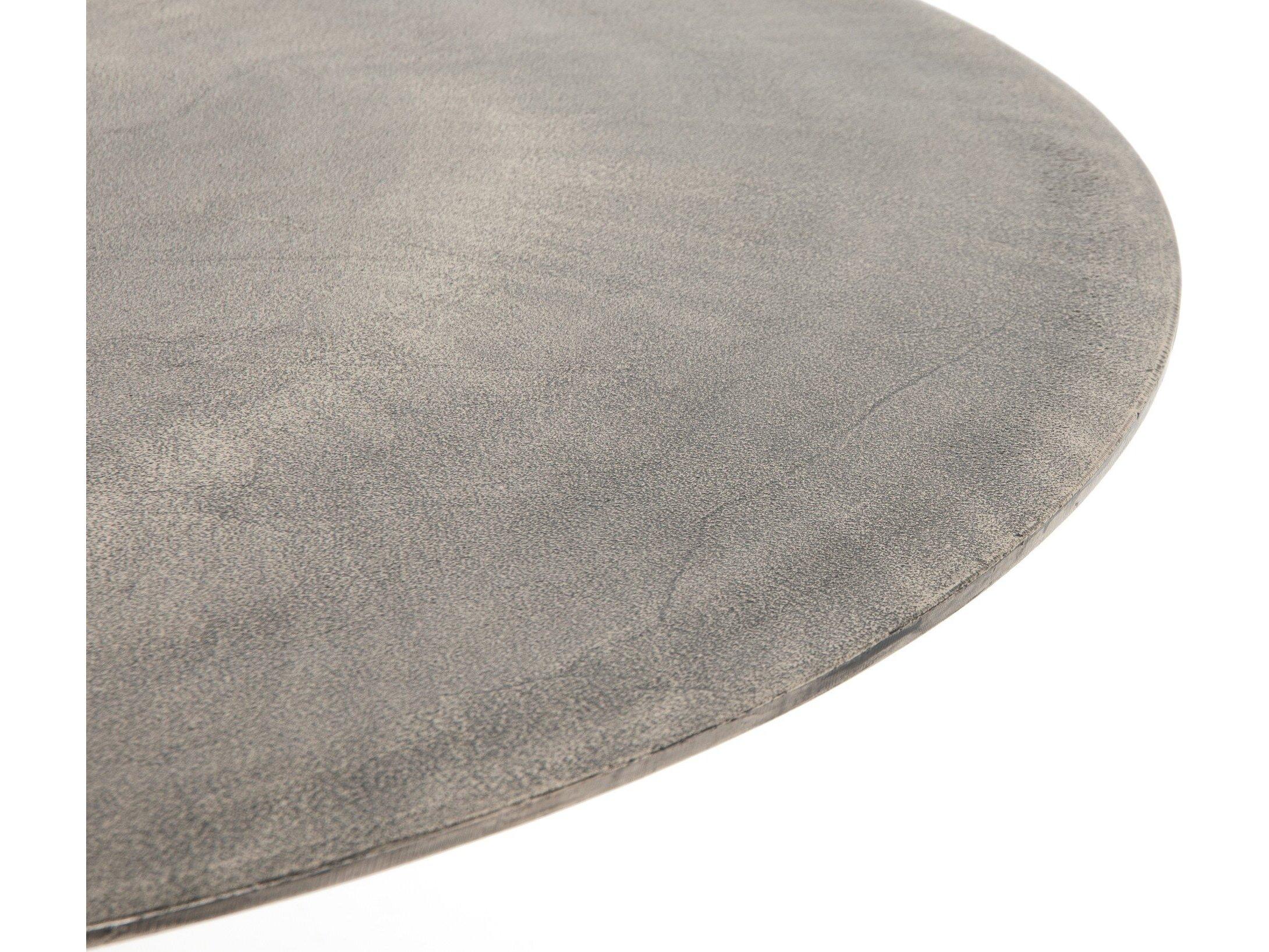 Four Hands Marlow Simone Round Metal Raw Antique Nickel Dining Table