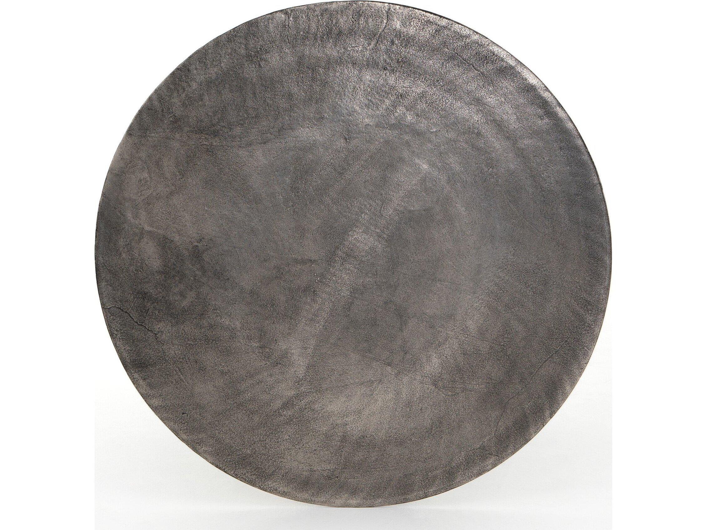 Four Hands Marlow Simone Round Metal Raw Antique Nickel Dining Table