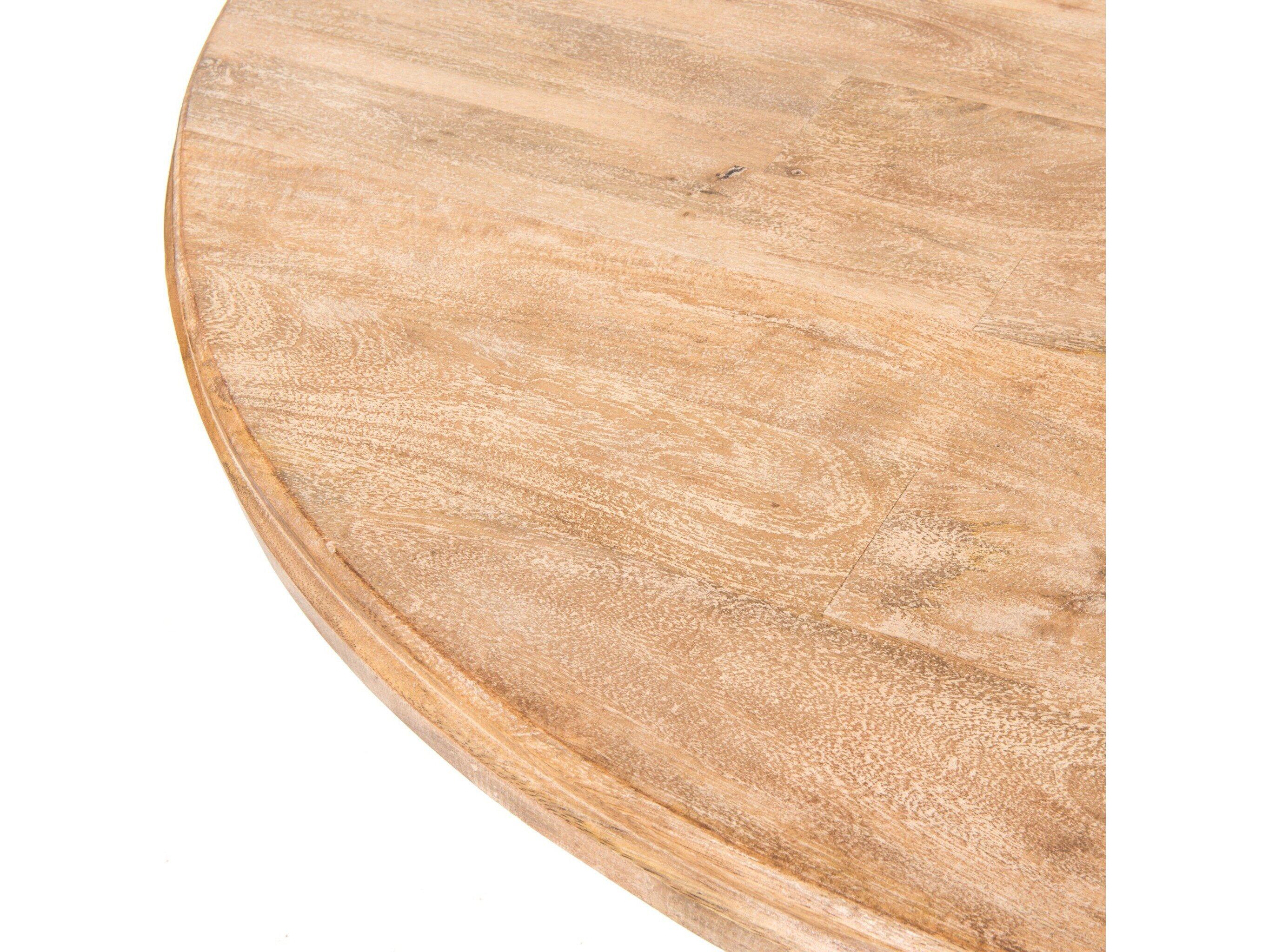Four Hands Magnolia Round Wood Whitewash Dining Table