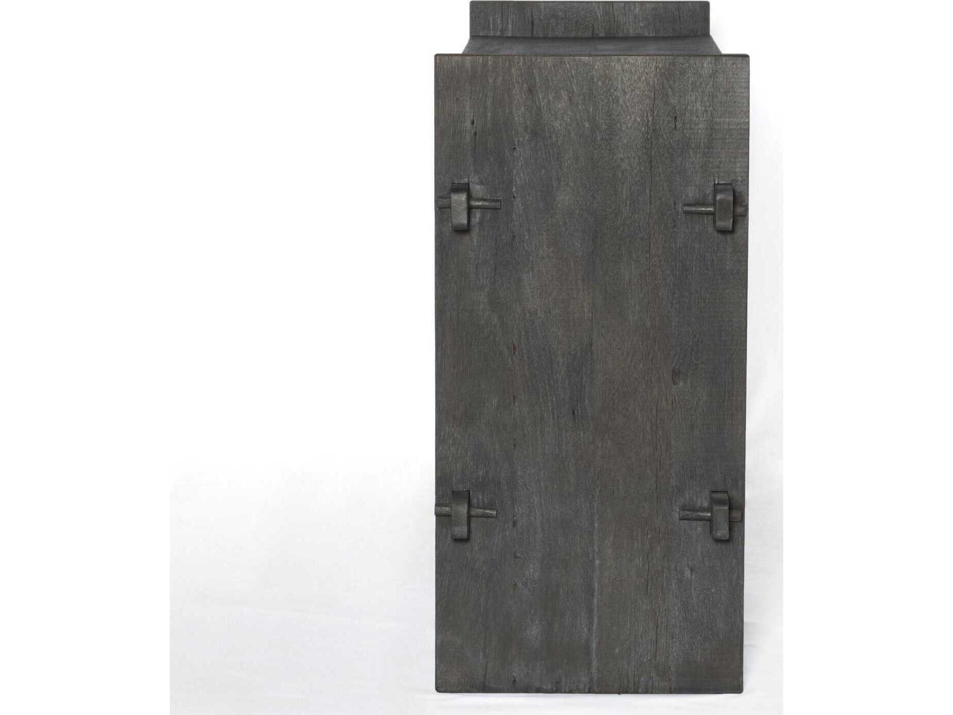 Four Hands Maya Columbus Rectangular Wood Dark Totem Console Table