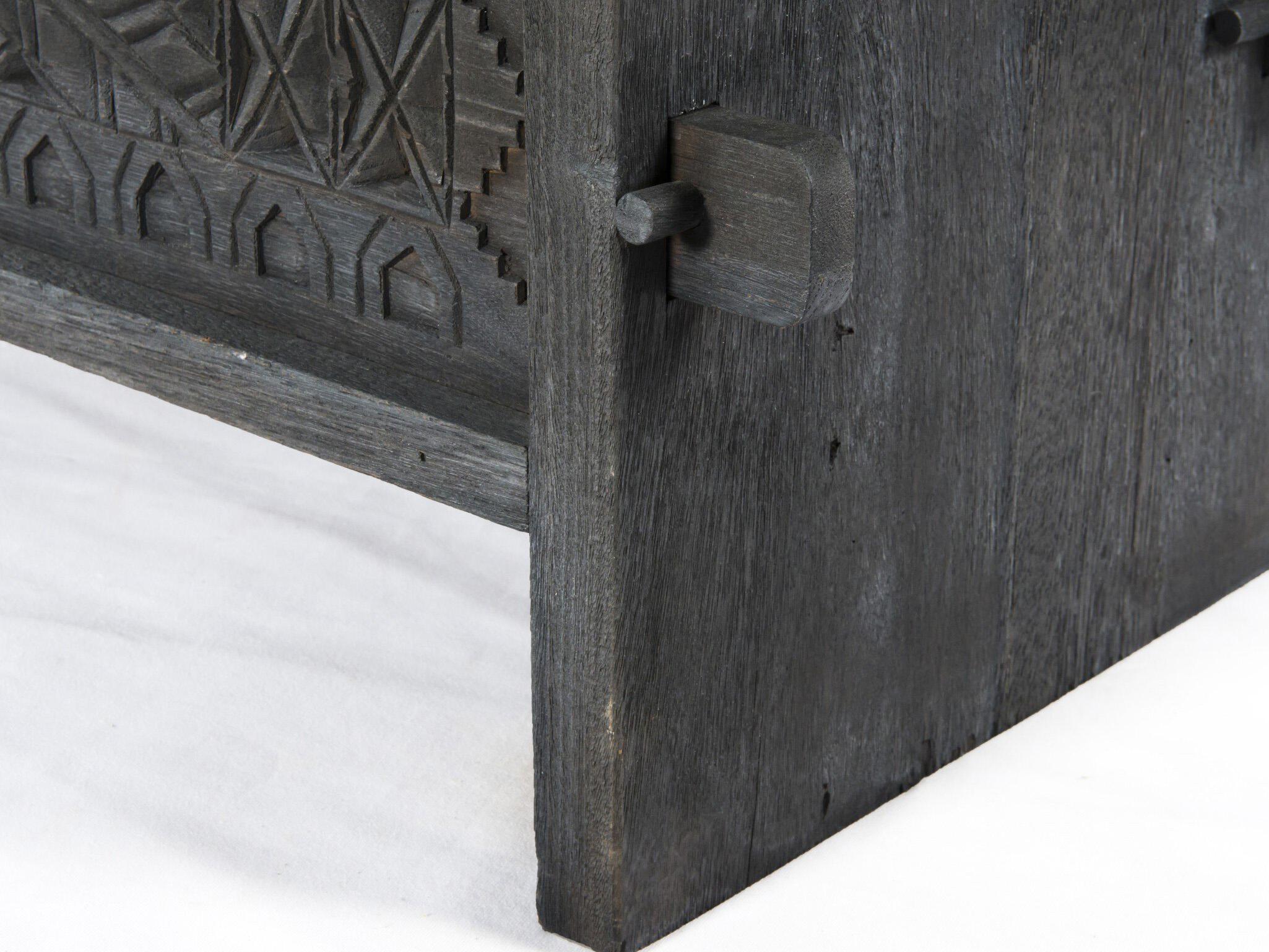 Four Hands Maya Columbus Rectangular Wood Dark Totem Console Table