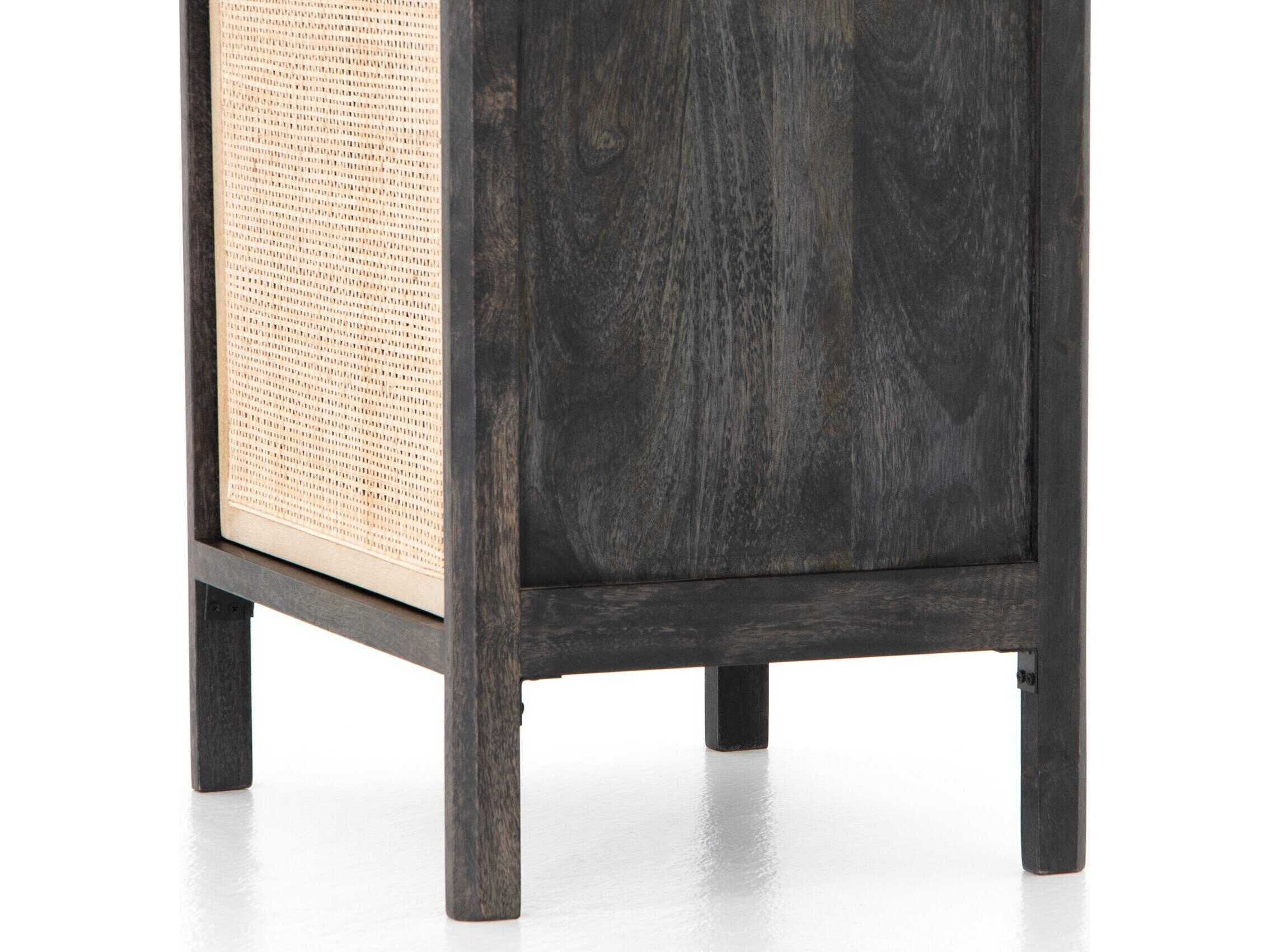 Four Hands Prescott Sydney Black Wash Mango Wood Nightstand
