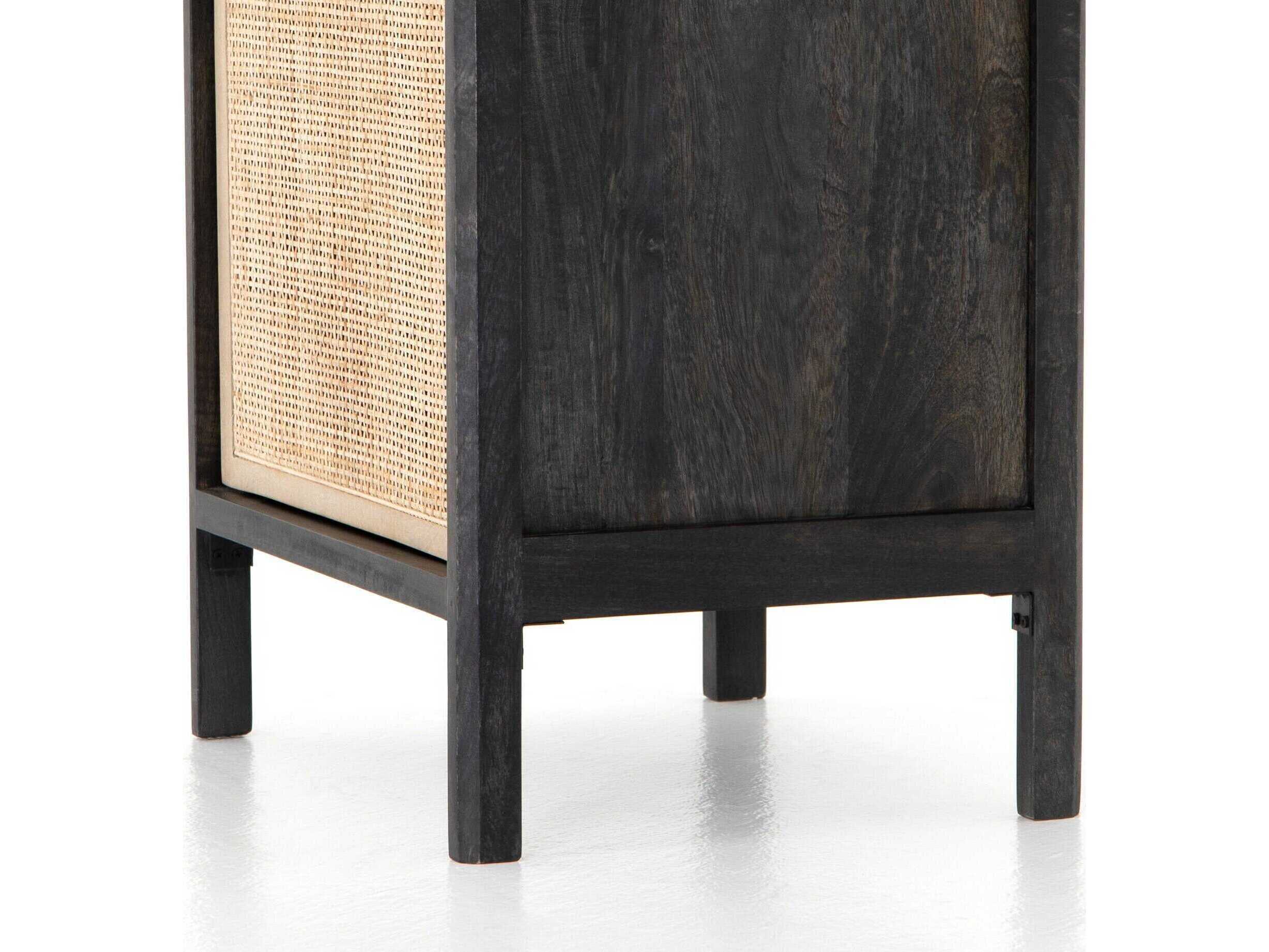 Four Hands Prescott Sydney Black Wash Mango Wood Nightstand