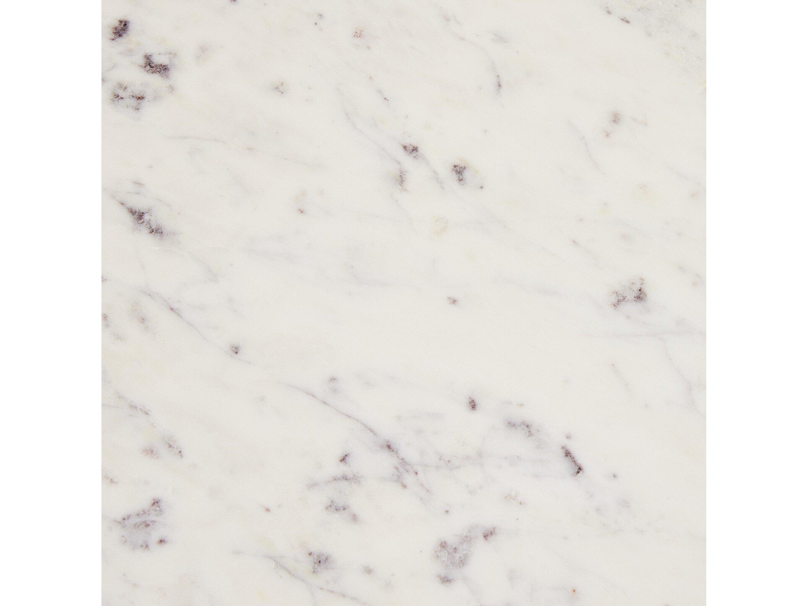 Four Hands Rockwell Gage Round Cast Brass Polished White Marble Dining Table