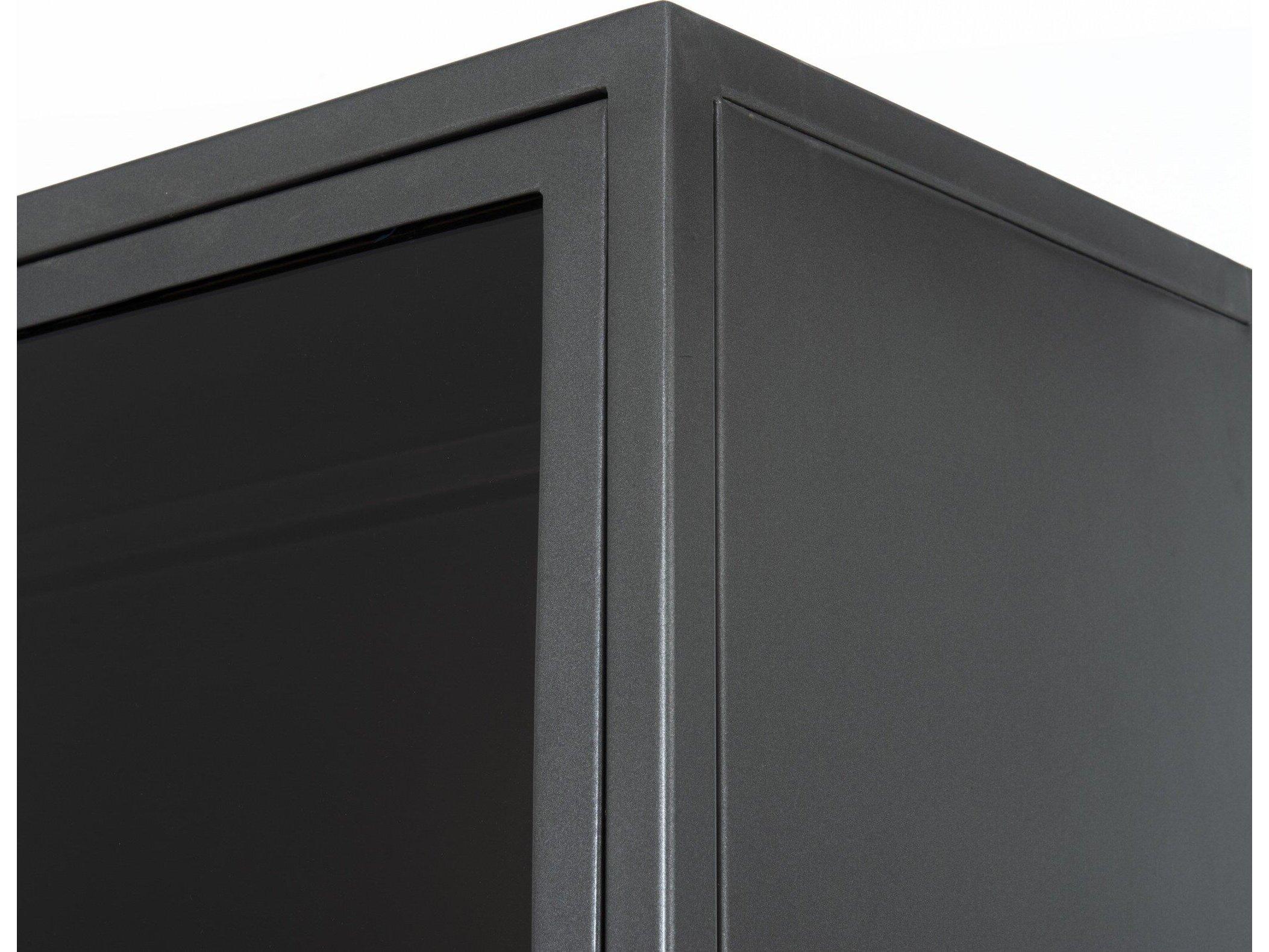 Luxecor Globetrotter Aviva Barrister Smoked Glass Flat Brass Gunmetal Display Cabinet