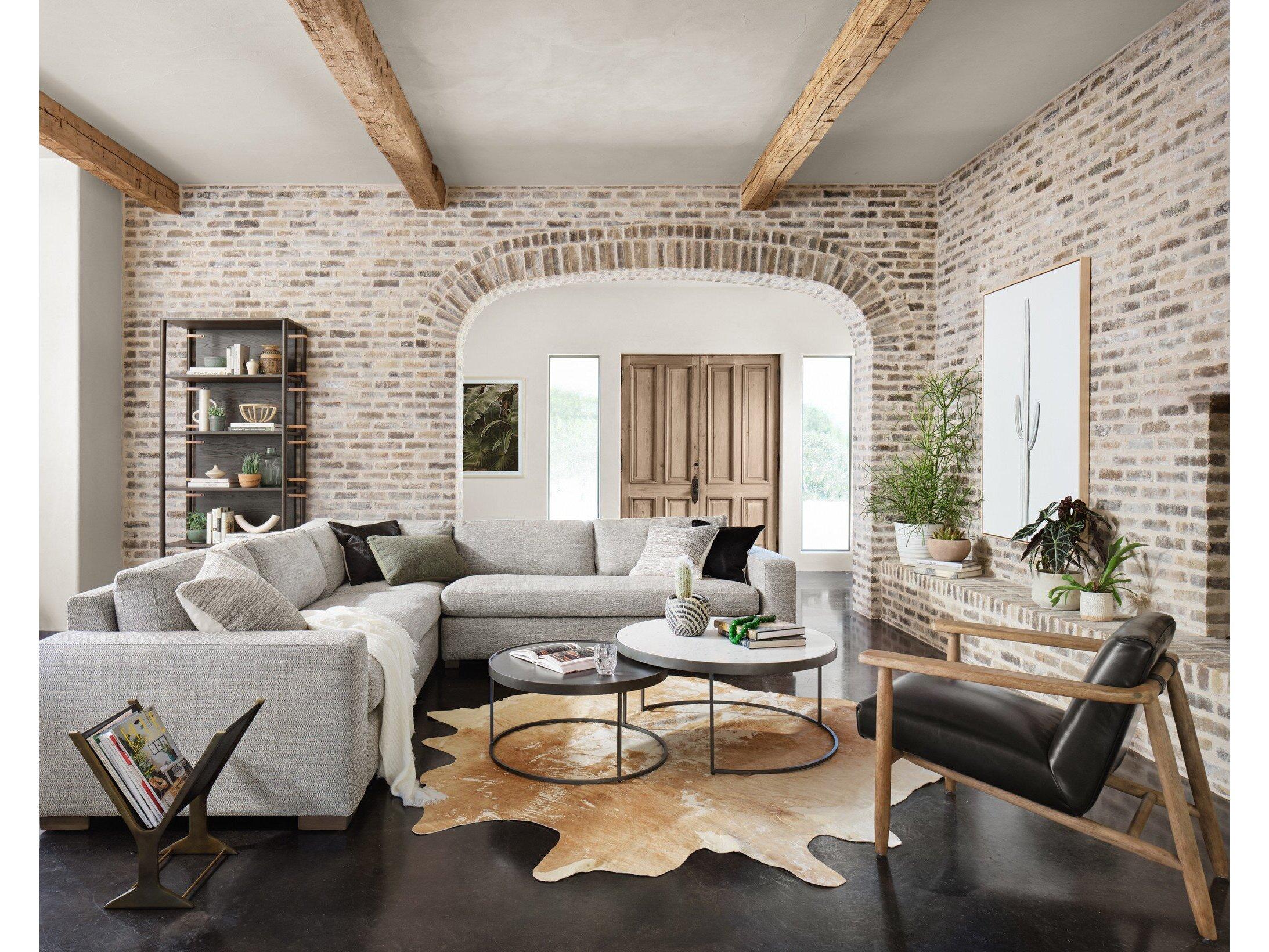 Four Hands Rockwell Evelyn Round Gunmetal Polished White Marble End Table