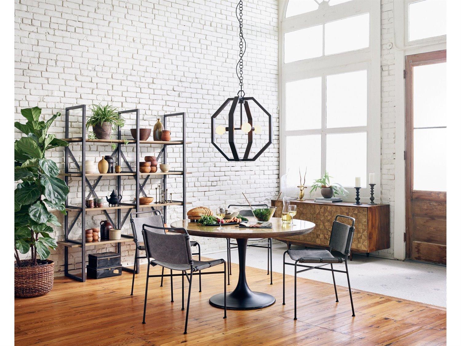 Four Hands Irondale Oak Wood Dining Room Set