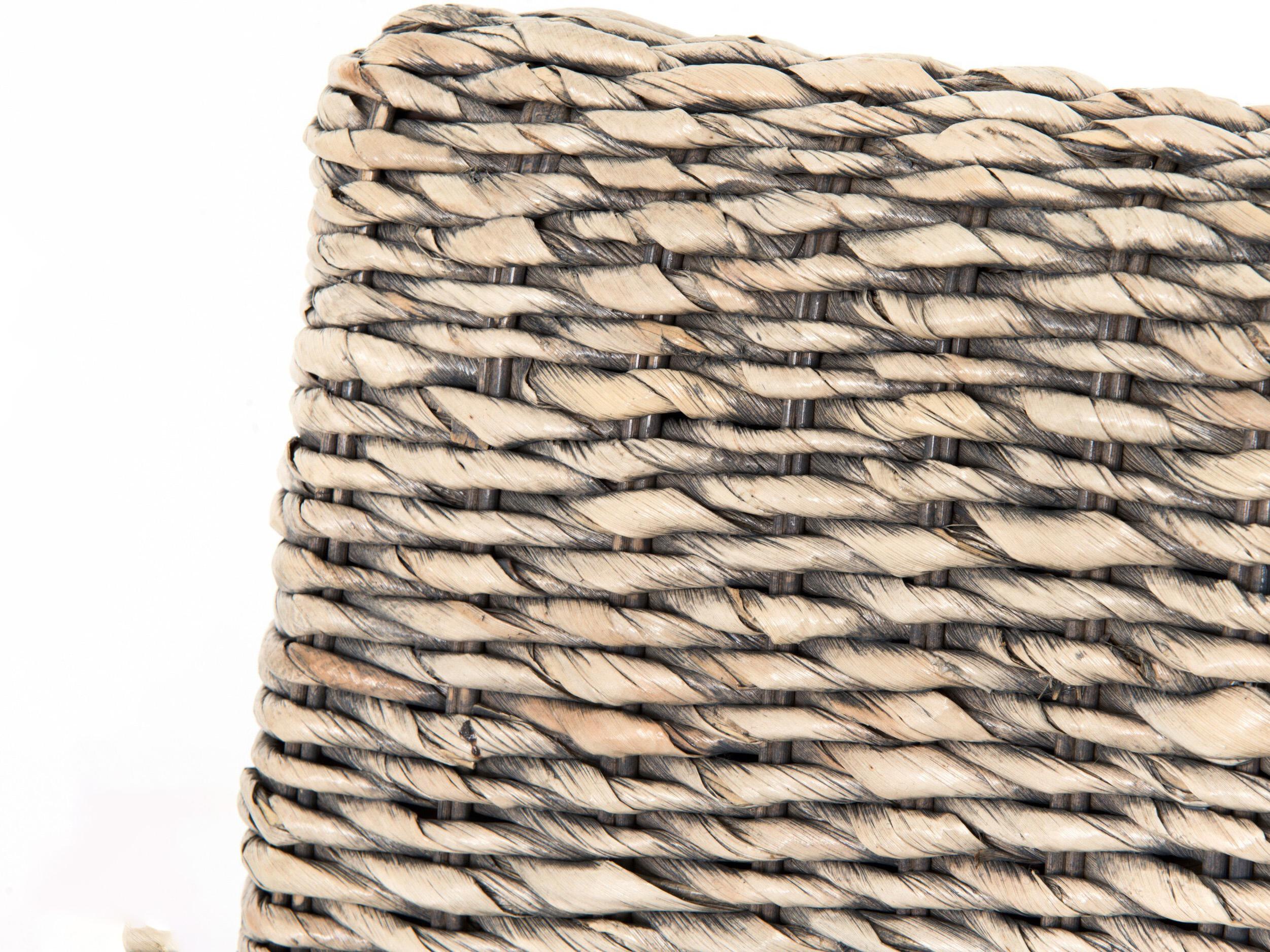 Four Hands Grass Roots Mahogany Wood Gray Upholstered Side Dining Chair