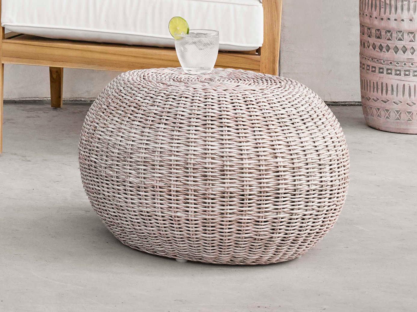Four Hands Grass Roots Pure White Vintage Accent Stool