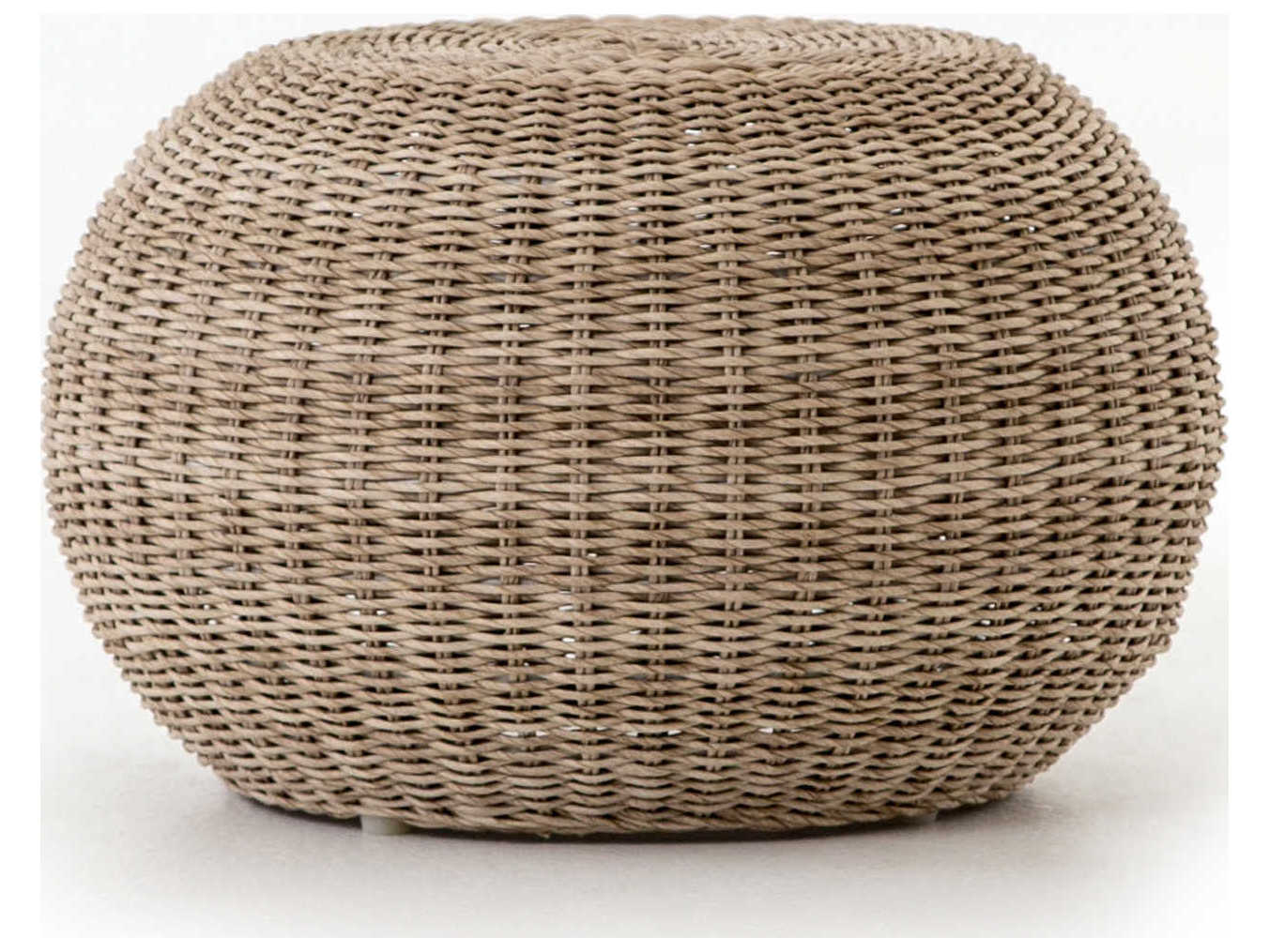 Four Hands Grass Roots Pure White Vintage Accent Stool