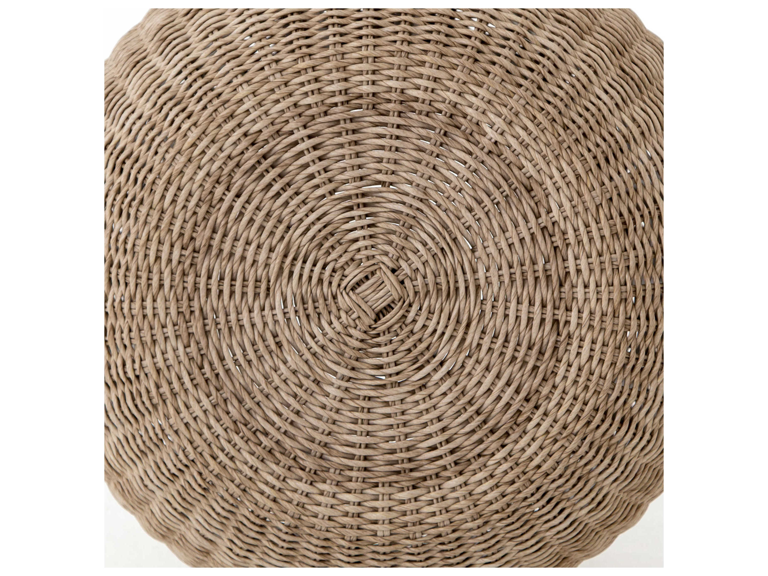 Four Hands Grass Roots Pure White Vintage Accent Stool