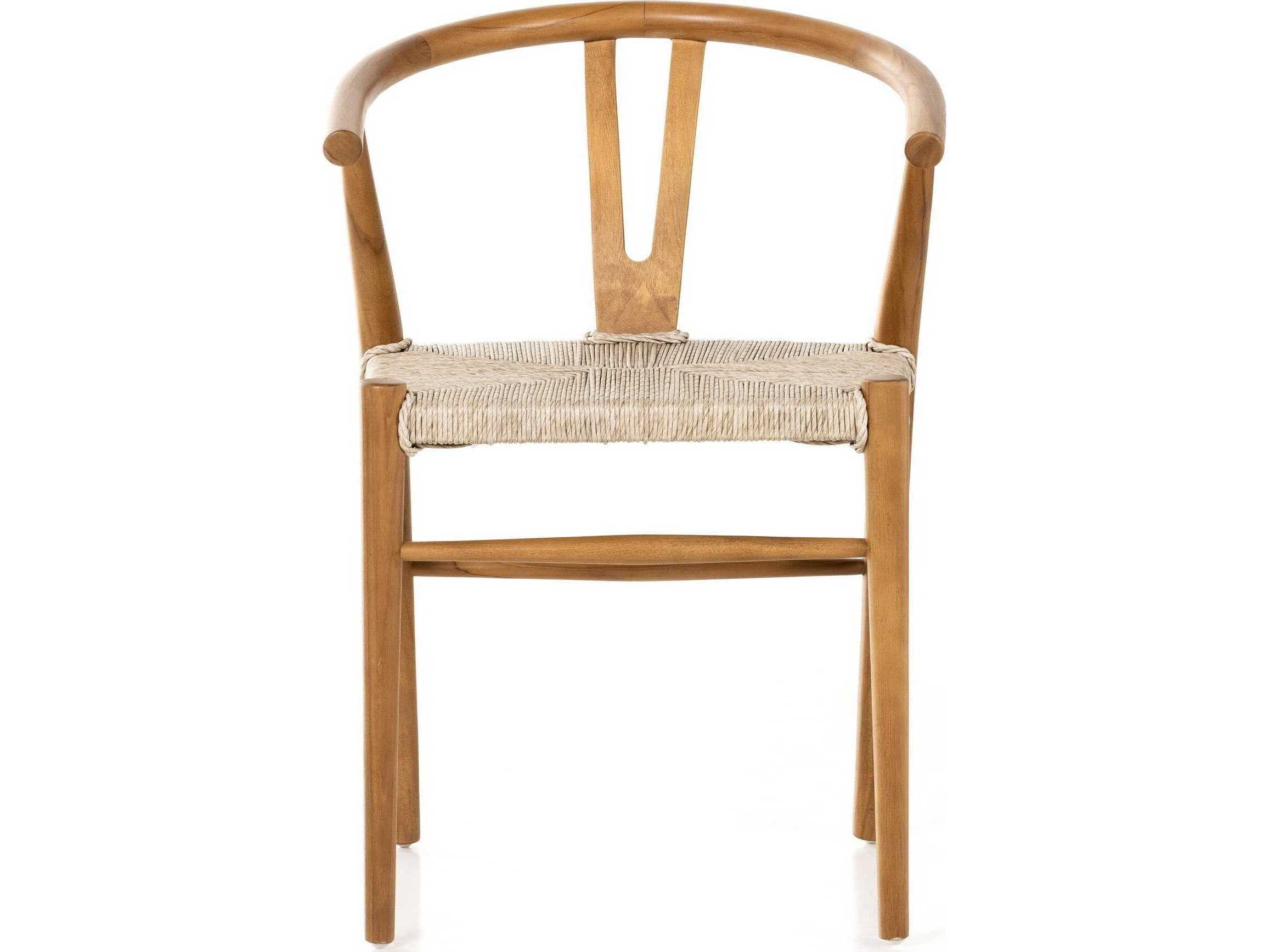 Four Hands Grass Roots Muestra Wood Teak Brown Side Dining Chair