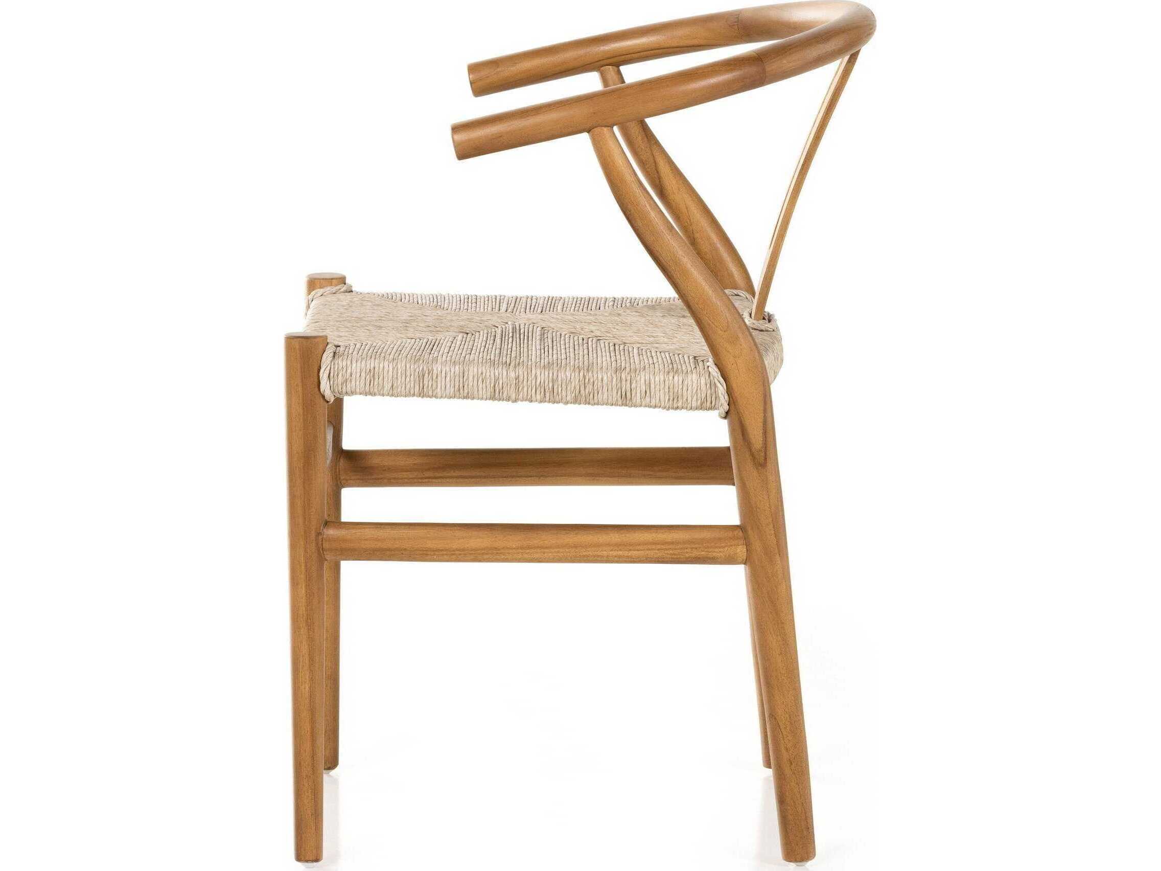 Four Hands Grass Roots Muestra Wood Teak Brown Side Dining Chair