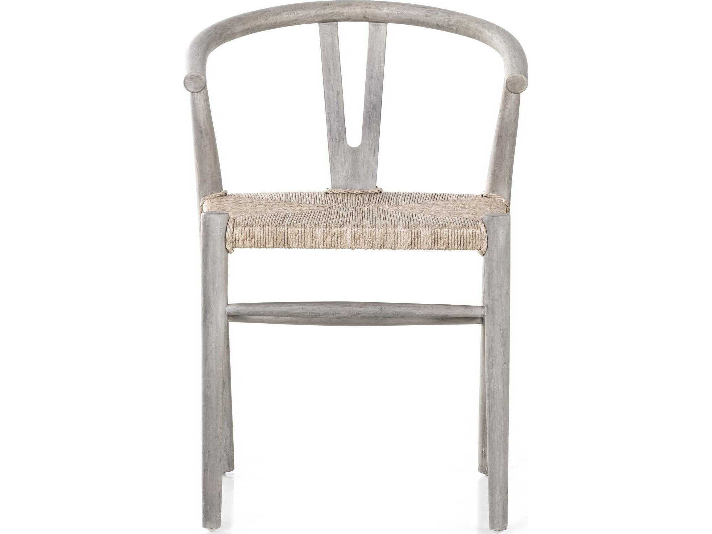 Four Hands Grass Roots Muestra Wood Teak Gray Side Dining Chair