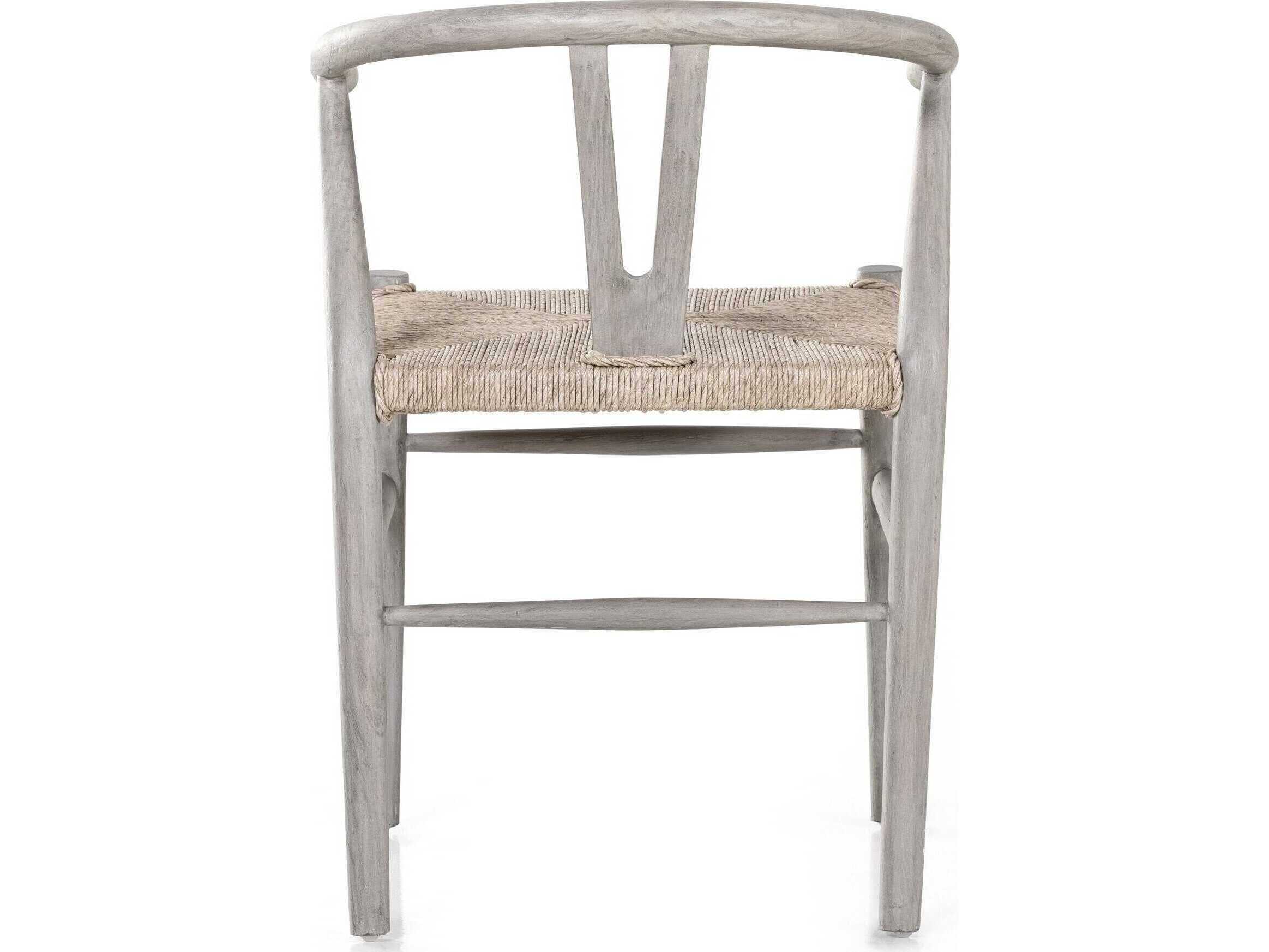 Four Hands Grass Roots Muestra Wood Teak Gray Side Dining Chair