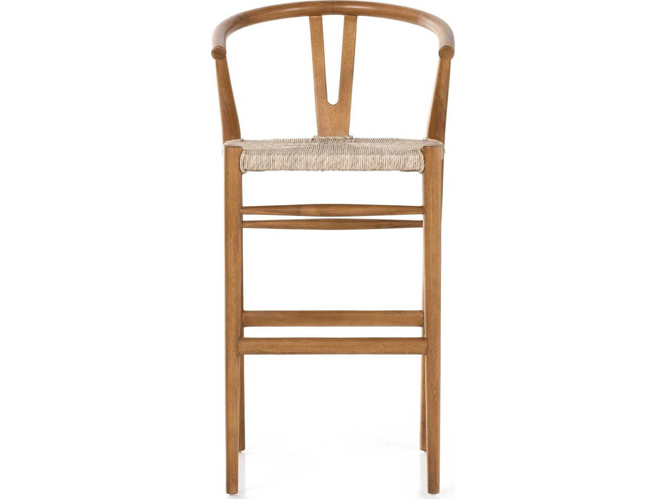 Four Hands Grass Roots Muestra Bar Stool-Natural Teak