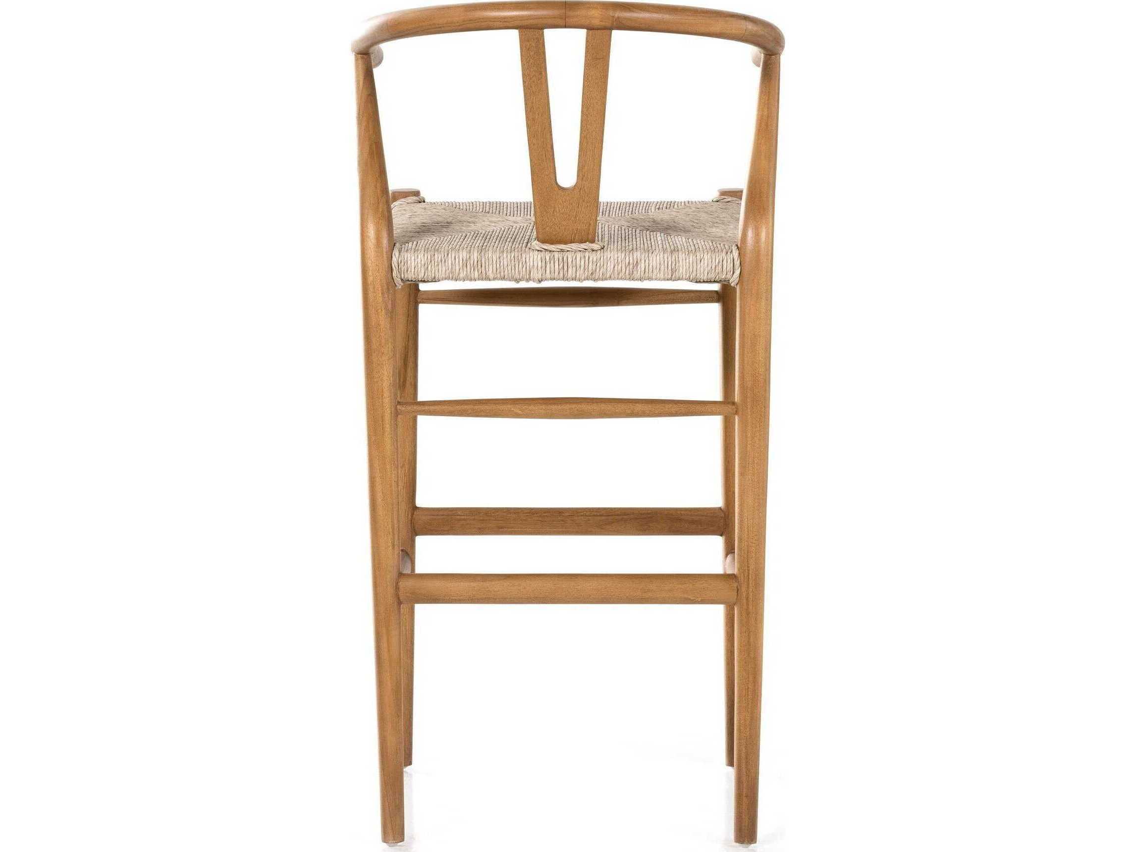 Four Hands Grass Roots Muestra Bar Stool-Natural Teak