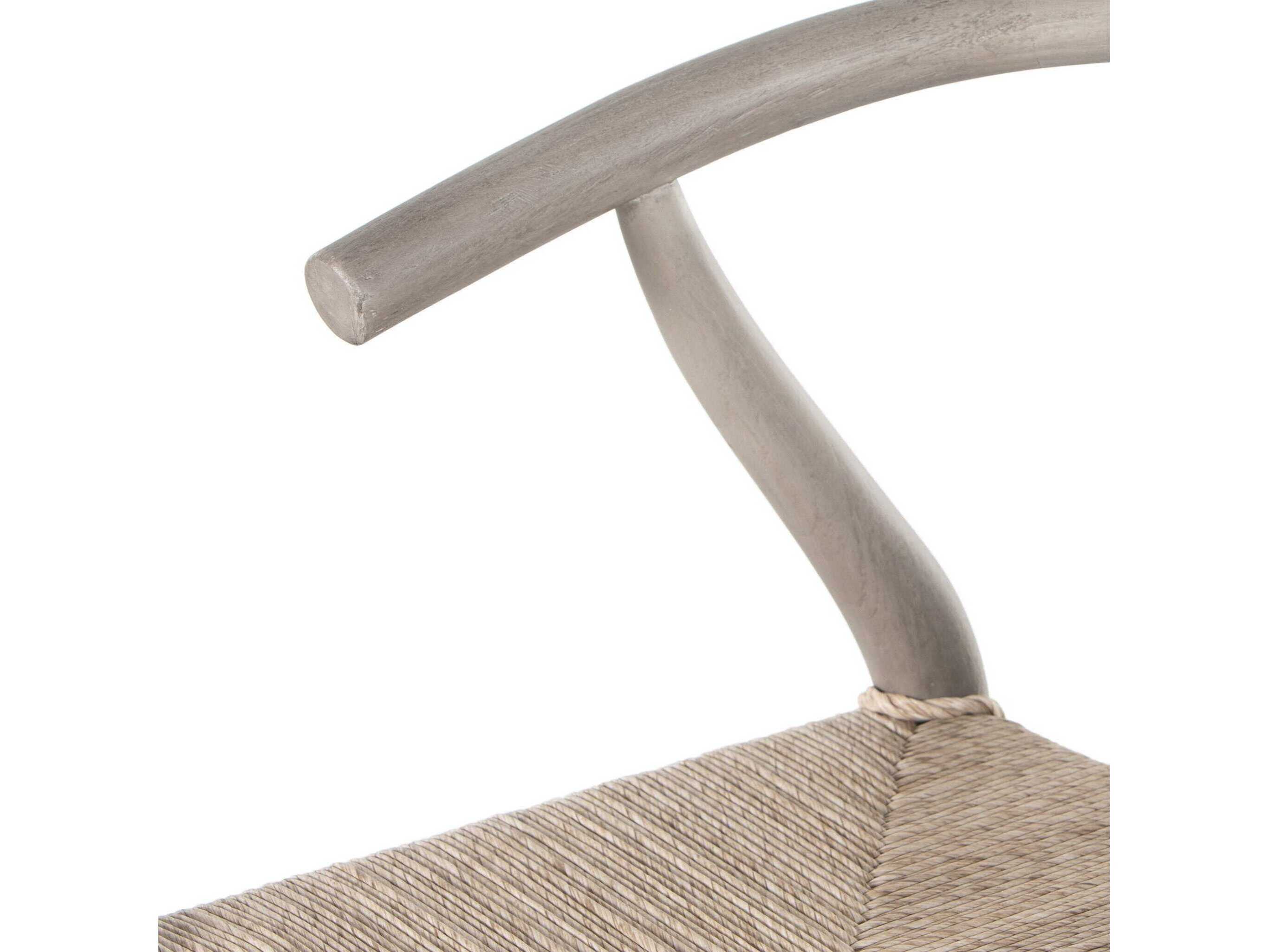 Four Hands Grass Roots Muestra Weathered Grey Bar Stool