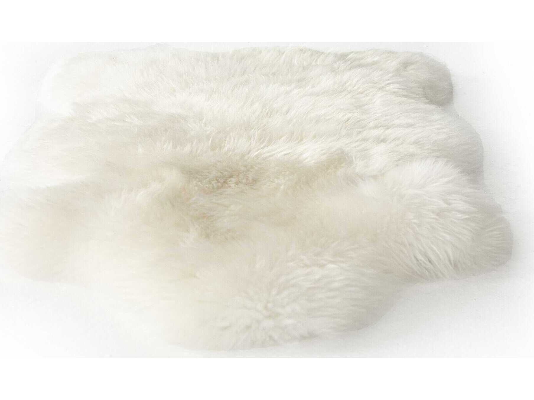 Four Hands Mateo Lalo Lambskin Throw Cream
