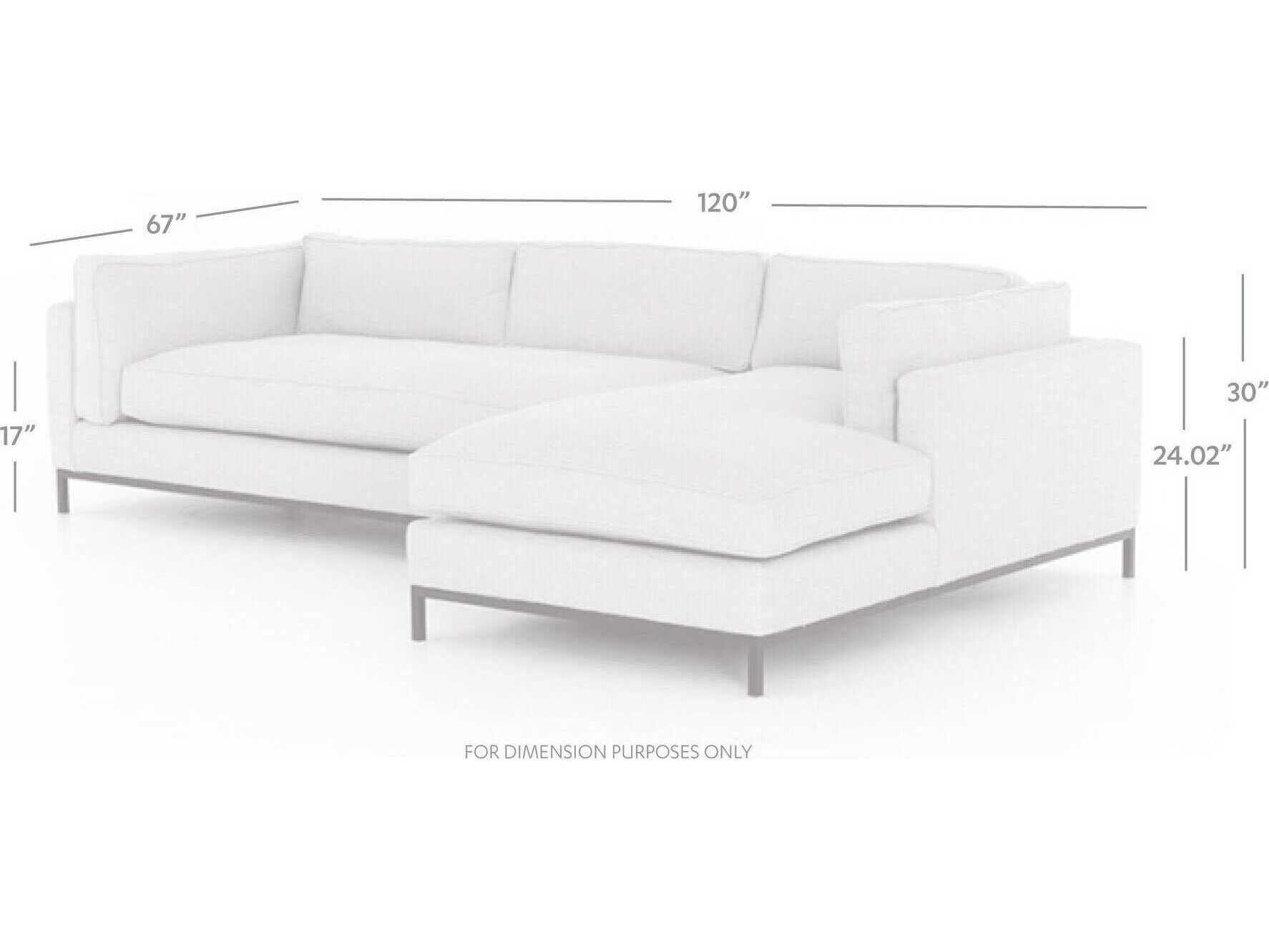 Four Hands Atelier Gray Upholstered Sectional Sofa