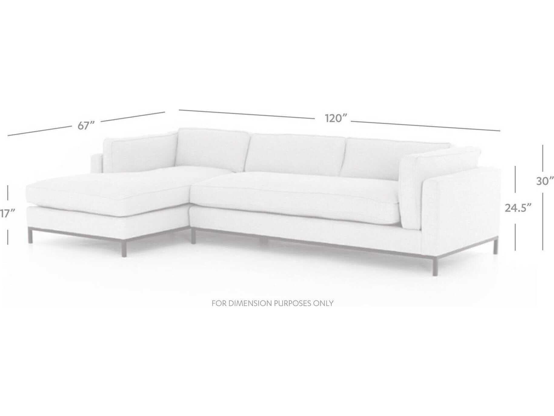 Four Hands Atelier Gray Upholstered Sectional Sofa