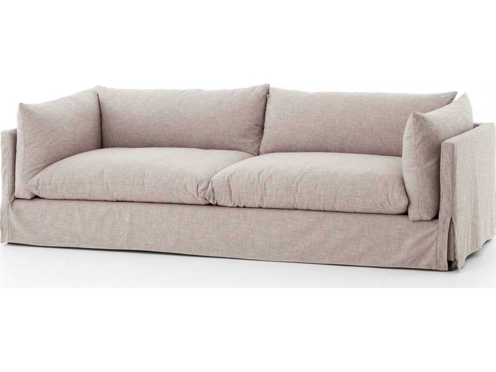 Four Hands Atelier Habitat Valley Nimbus Espresso Gray Upholstered Sofa