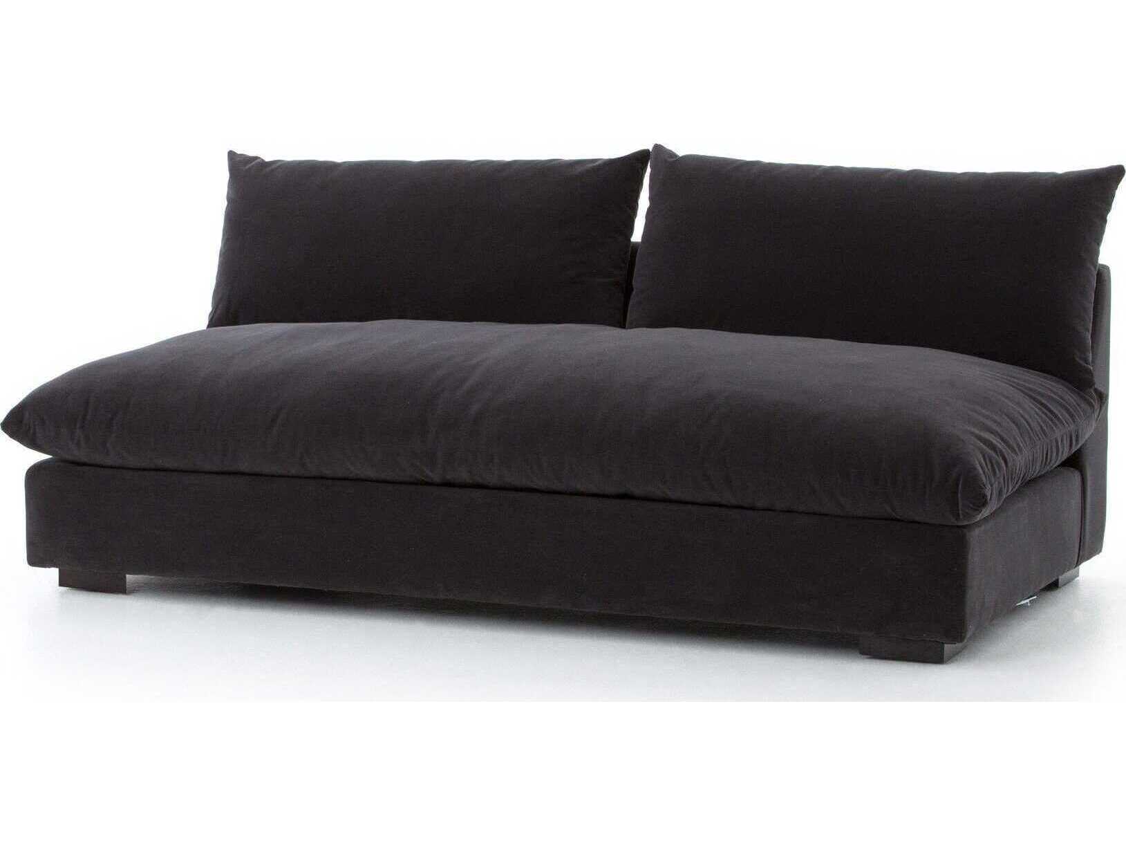 Four Hands Atelier Grant Henry Charcoal Espresso Gray Upholstered Loveseat