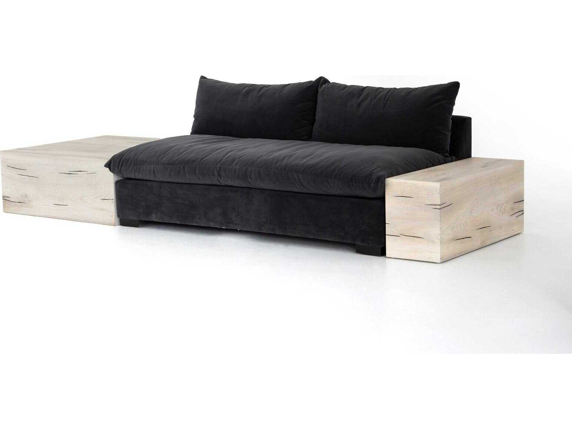 Four Hands Atelier Grant Henry Charcoal Espresso Gray Upholstered Loveseat