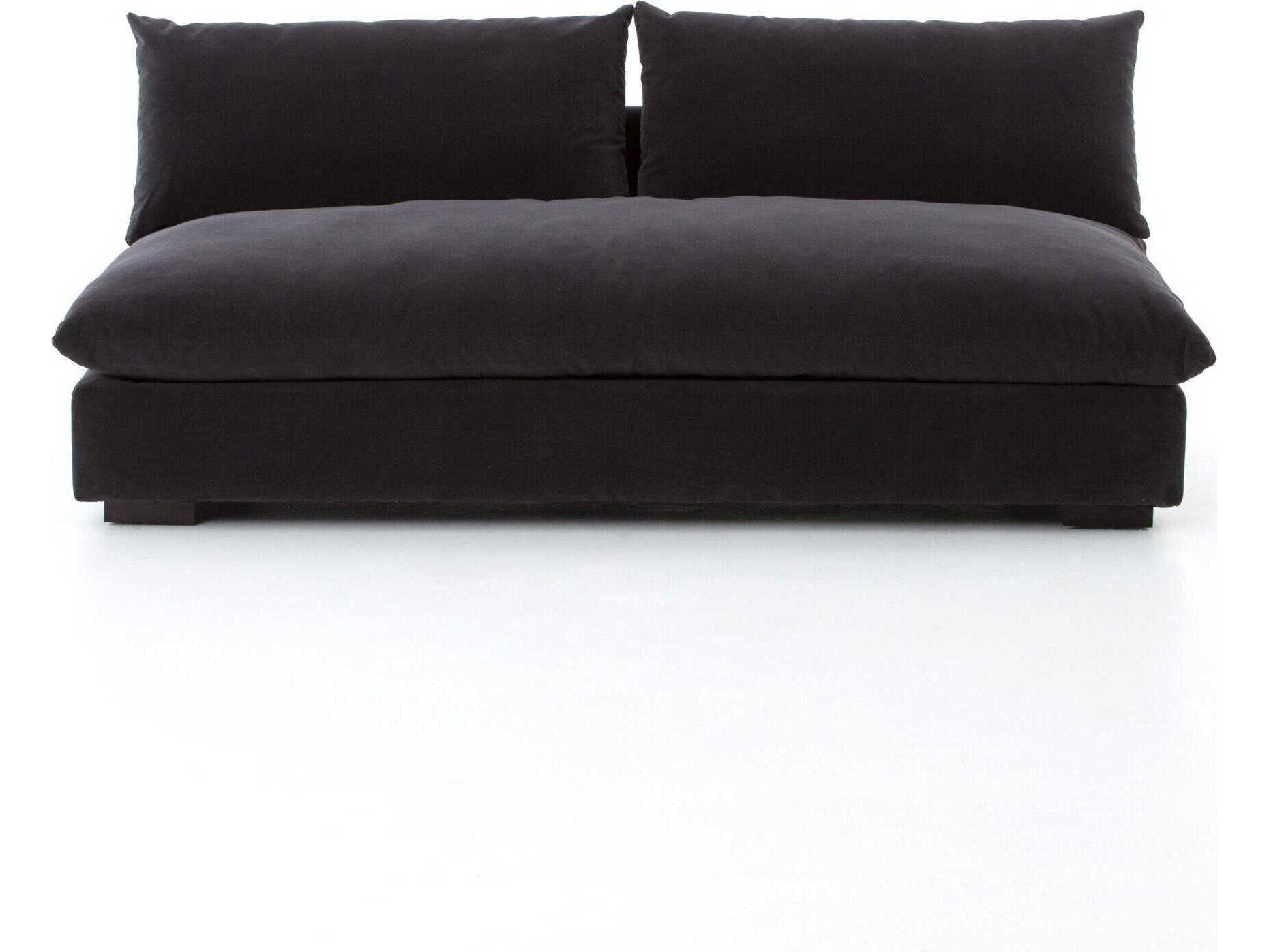 Four Hands Atelier Grant Henry Charcoal Espresso Gray Upholstered Loveseat