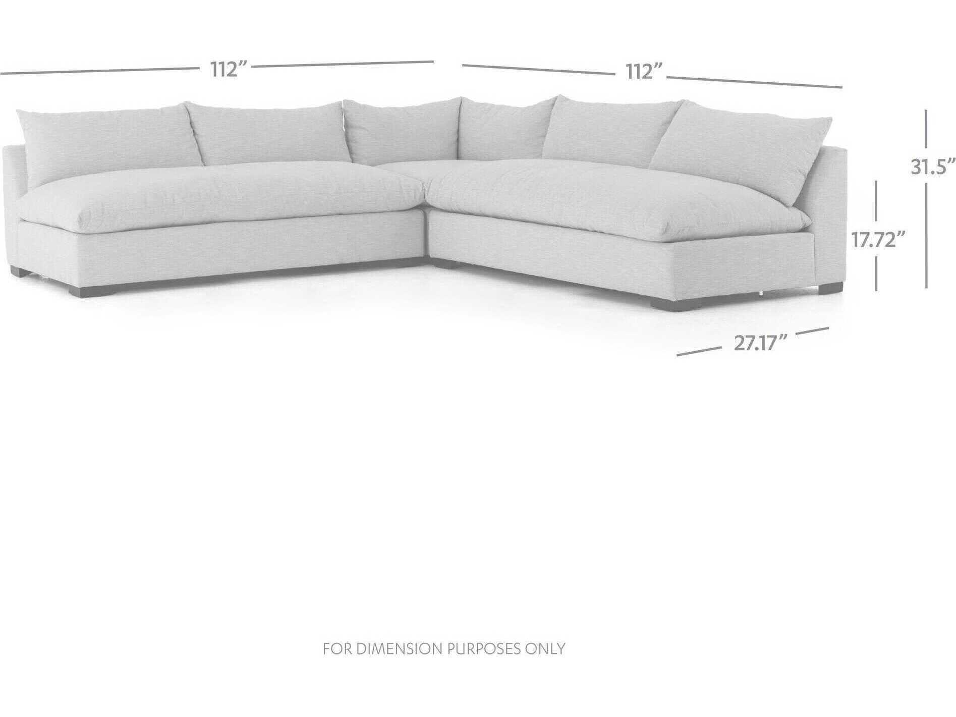 Four Hands Atelier Grant Gray Upholstered Sectional Sofa