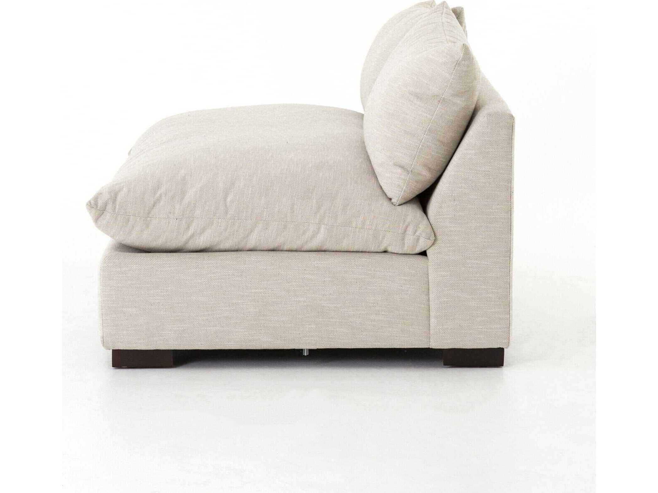 Four Hands Atelier Grant Ashby Oatmeal Espresso Beige Upholstered Loveseat