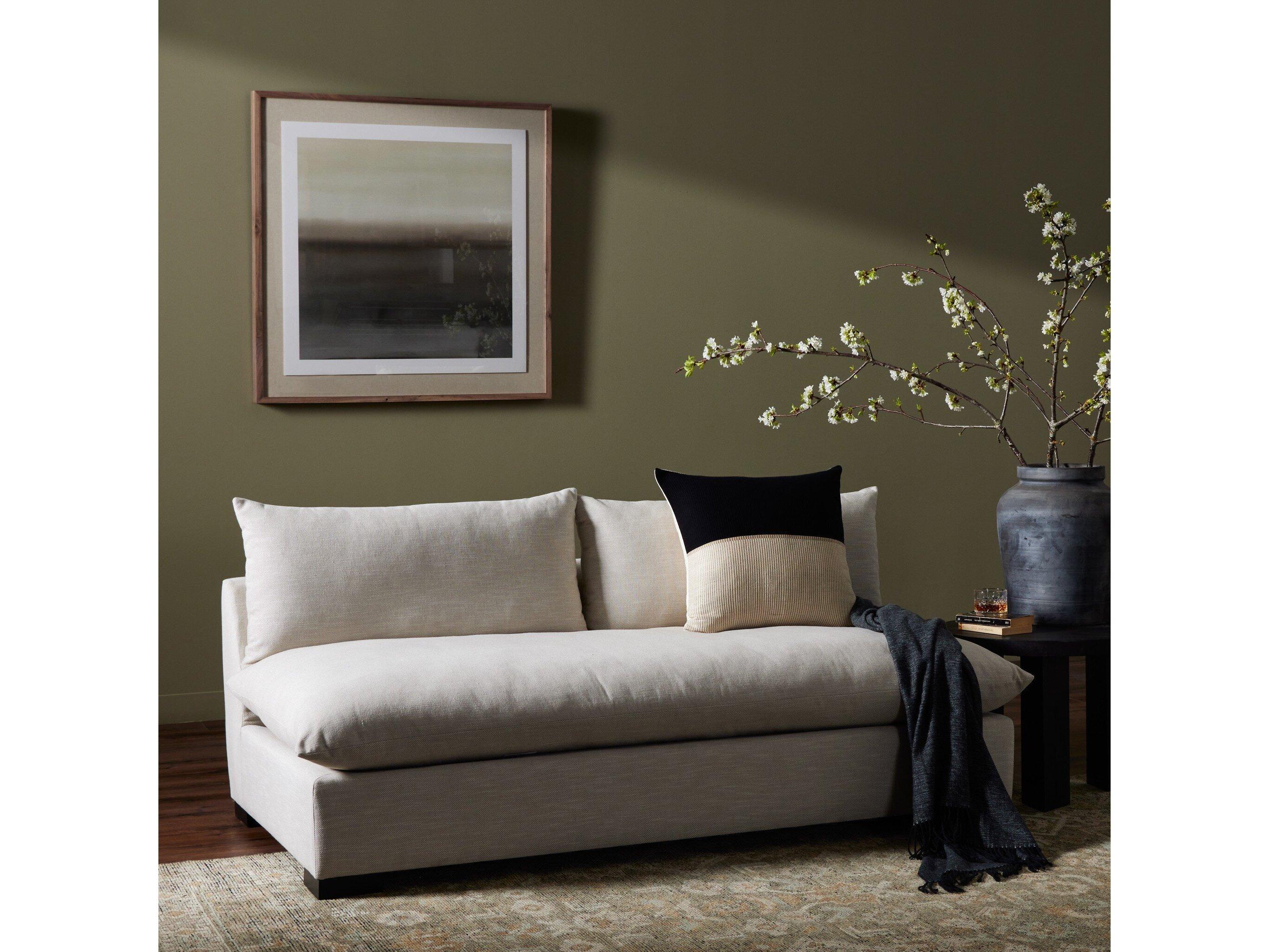 Four Hands Atelier Grant Ashby Oatmeal Espresso Beige Upholstered Loveseat