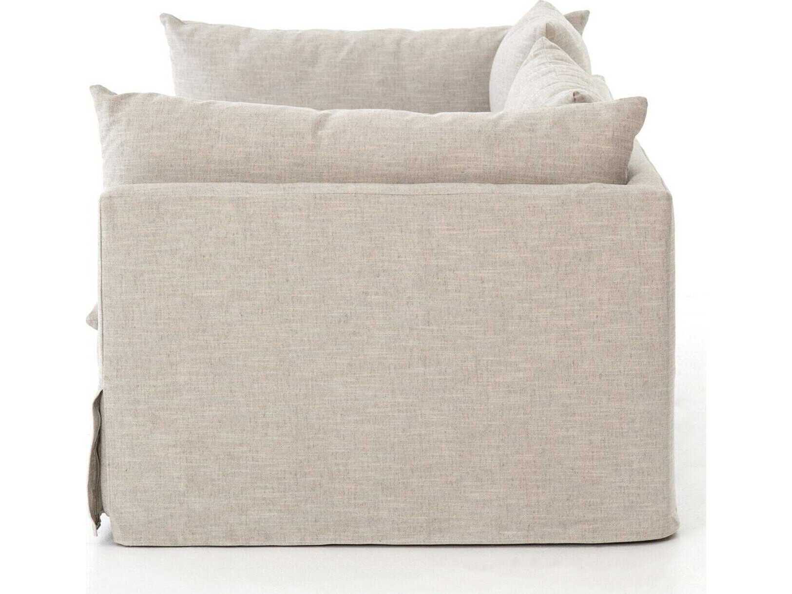 Four Hands Atelier Habitat Valley Nimbus White Upholstered Chaise