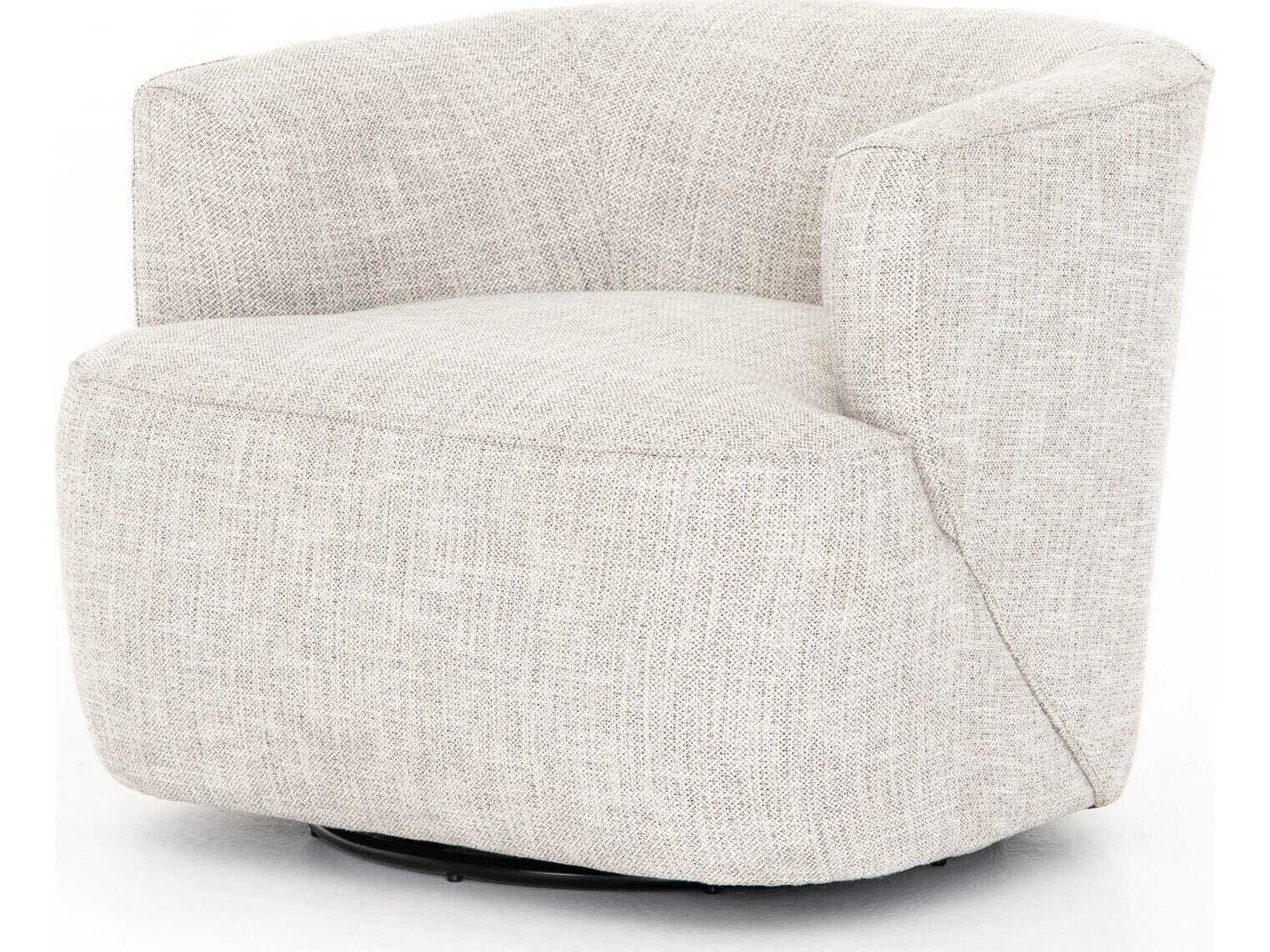 Four Hands Atelier Mila Swivel Cream Fabric Accent Chair