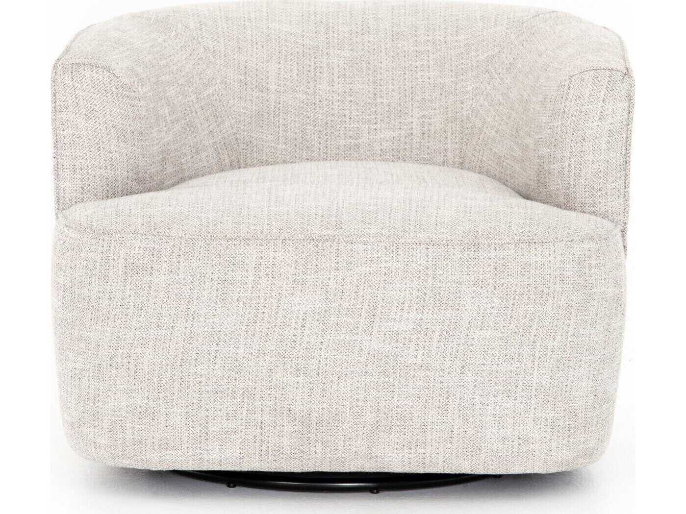 Four Hands Atelier Mila Swivel Cream Fabric Accent Chair