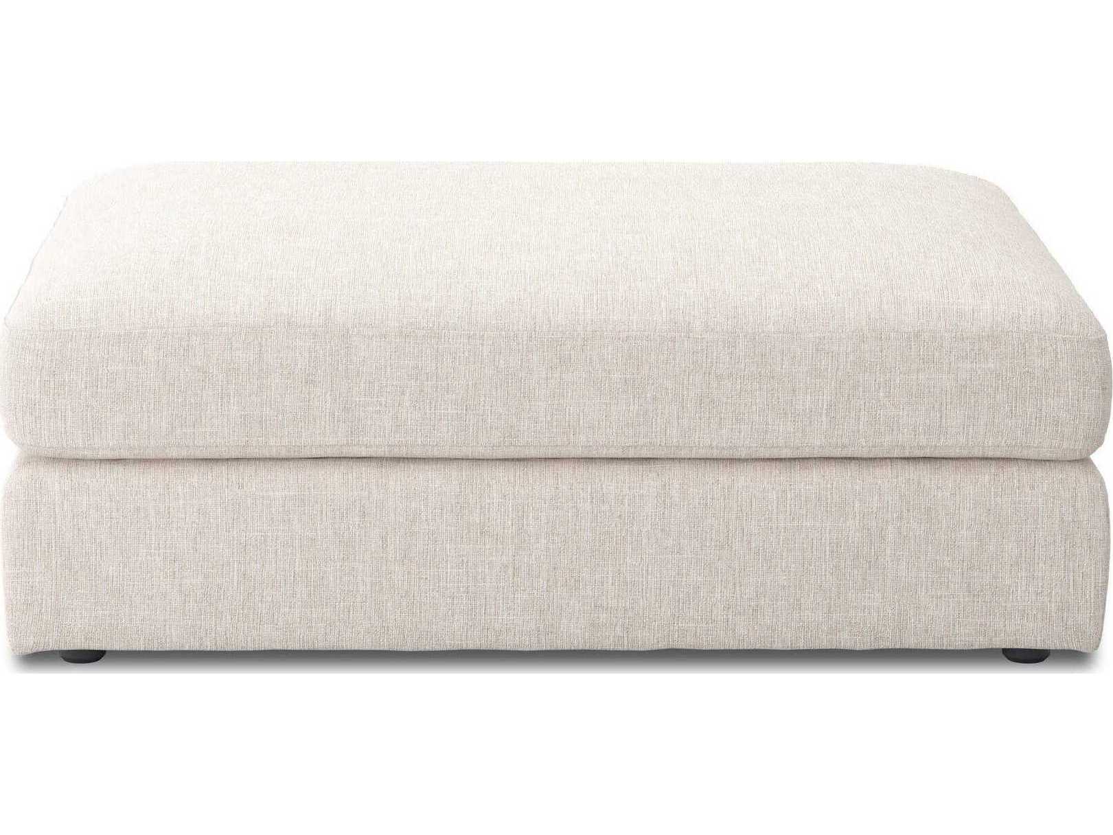 Four Hands Atelier Bloor Essence Natural Beige Upholstered Ottoman