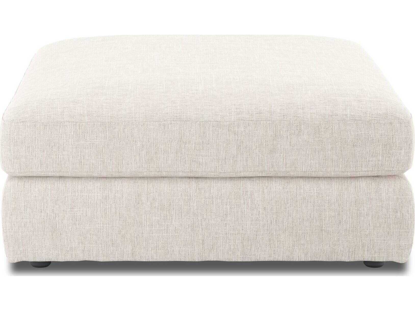 Four Hands Atelier Bloor Essence Natural Beige Upholstered Ottoman