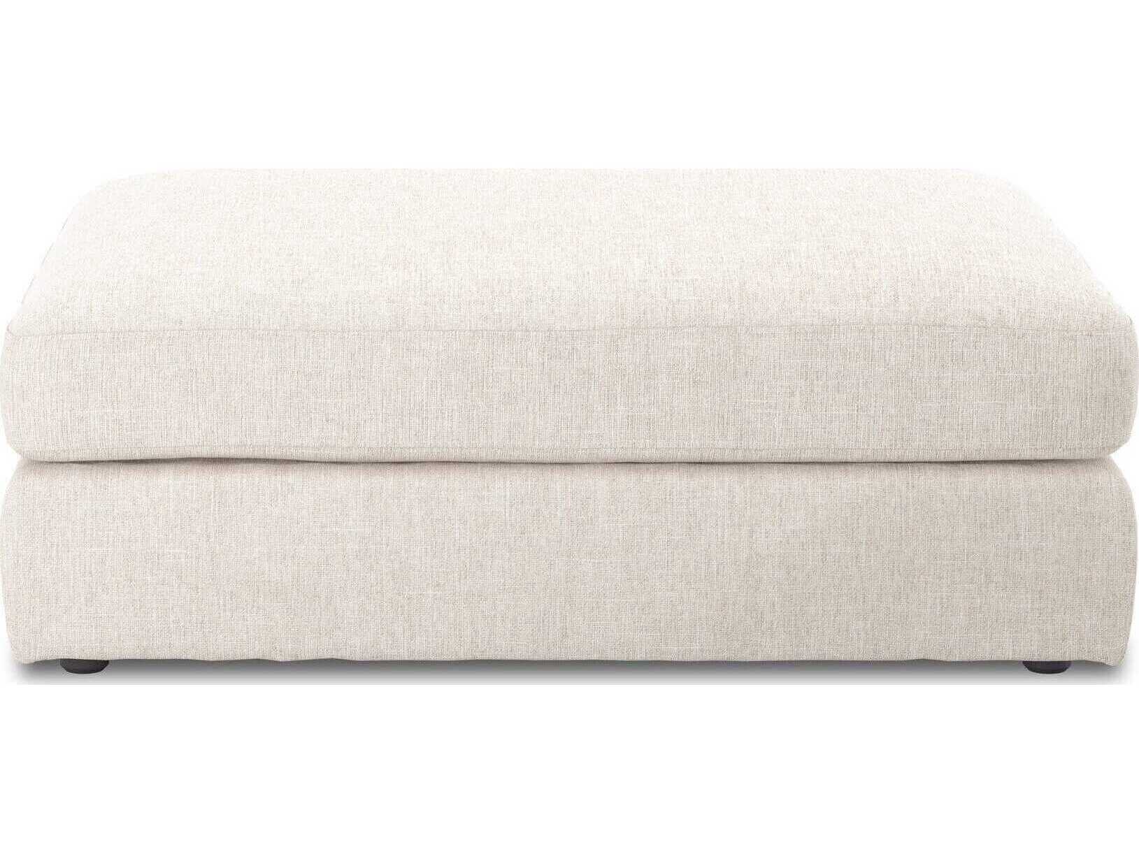 Four Hands Atelier Bloor Essence Natural Beige Upholstered Ottoman