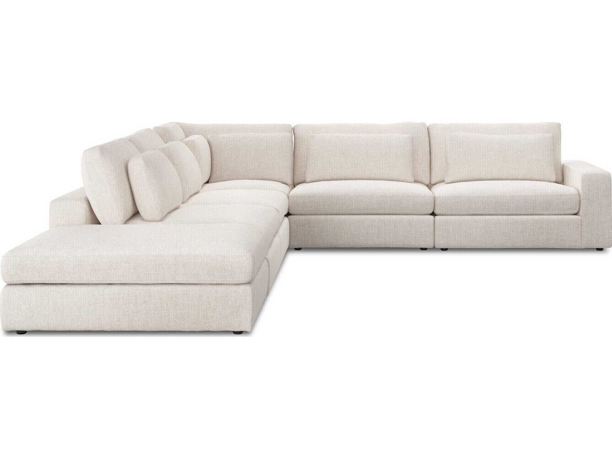 Four Hands Atelier Bloor 5 - Piece Beige Upholstered Sectional Sofa with Ottoman
