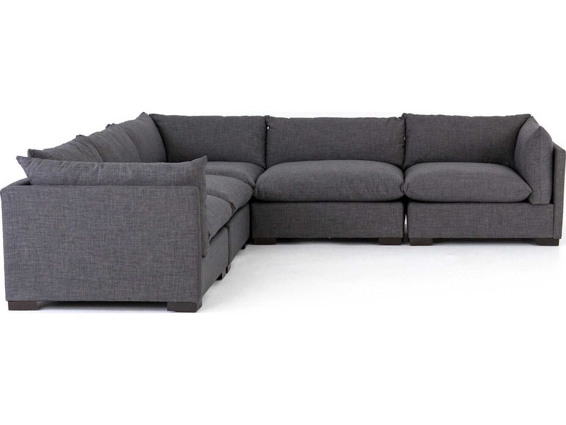 Four Hands Atelier Westwood 5 - Piece Gray Upholstered Sectional Sofa