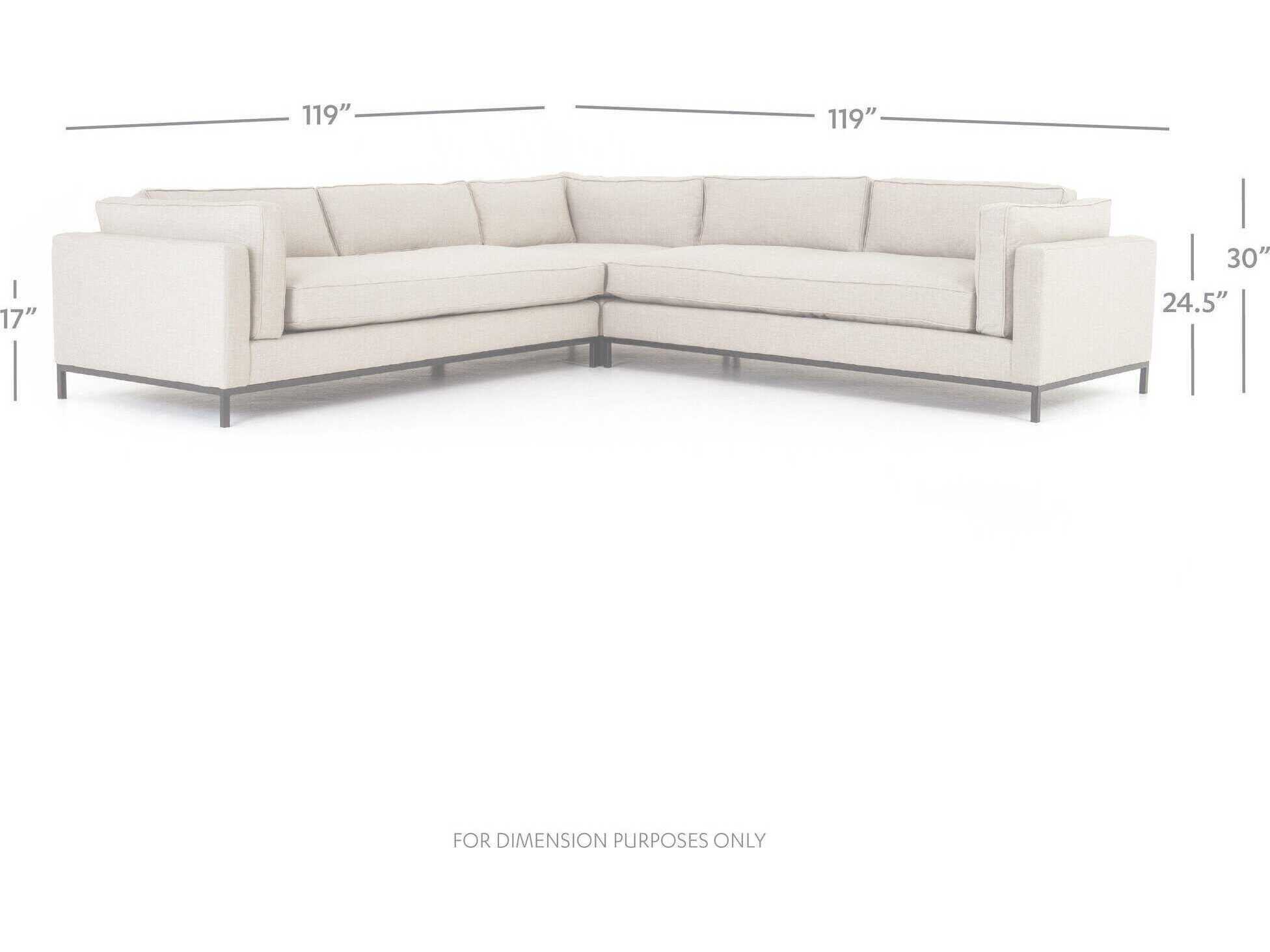 Four Hands Atelier Beige Upholstered Sectional Sofa