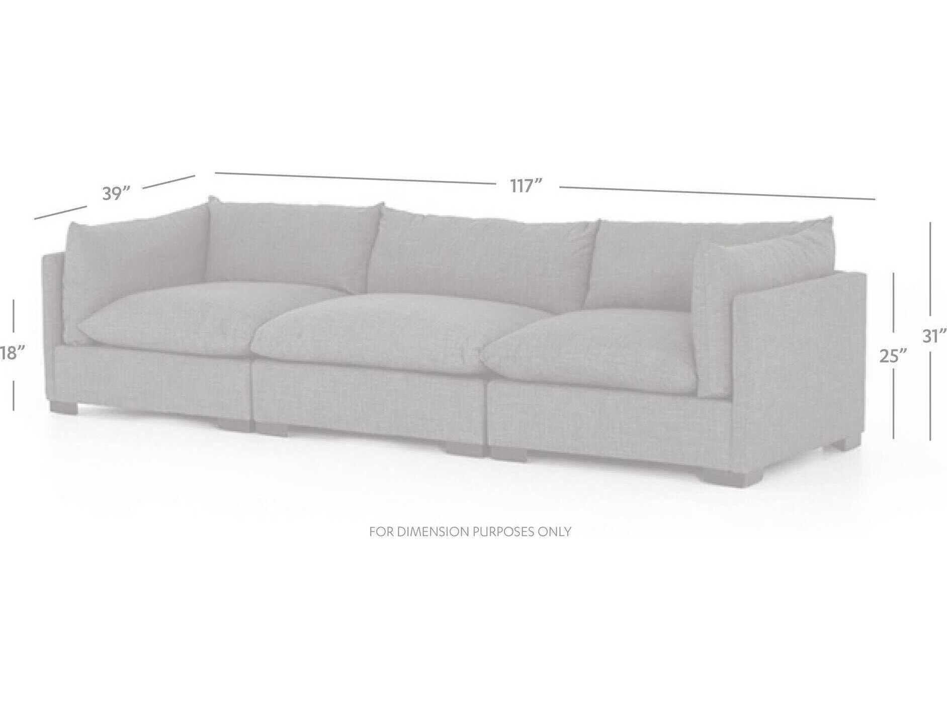 Four Hands Atelier Westwood 3 - Piece Sectional Espresso Bennett Moon Beige Upholstered Sofa