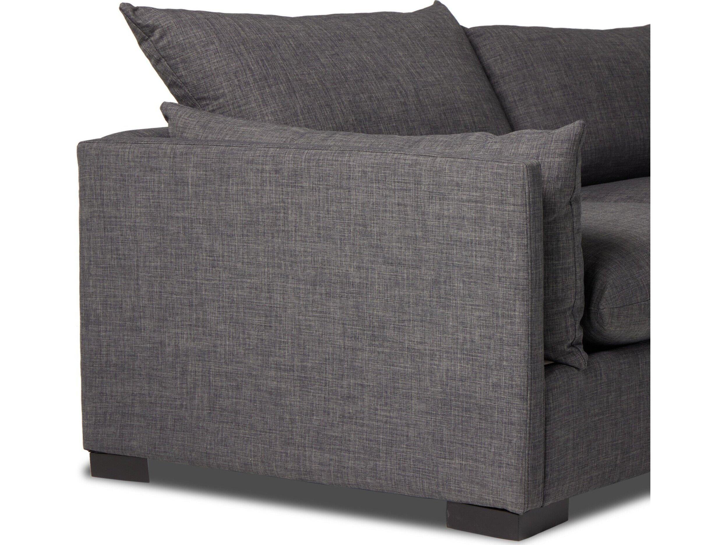 Four Hands Atelier Westwood 7 - Piece Gray Upholstered Sectional Sofa with Ottoman