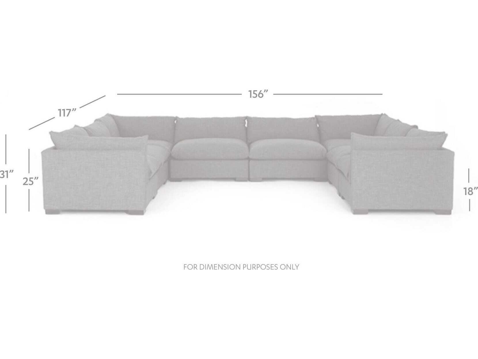 Four Hands Atelier Westwood 8 - Piece Beige Upholstered Sectional Sofa